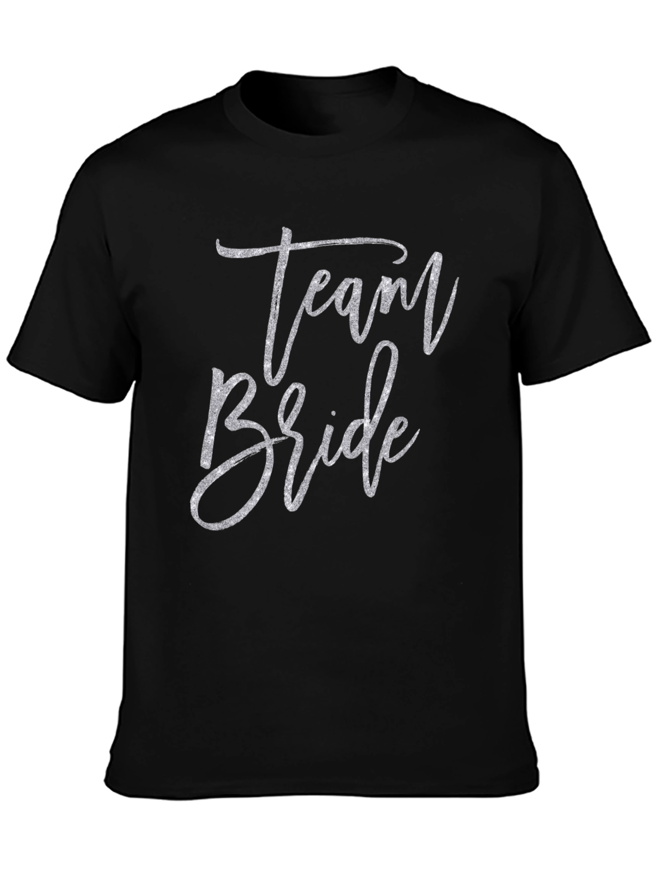 Team Bride Black Crew Neck T-Shirt