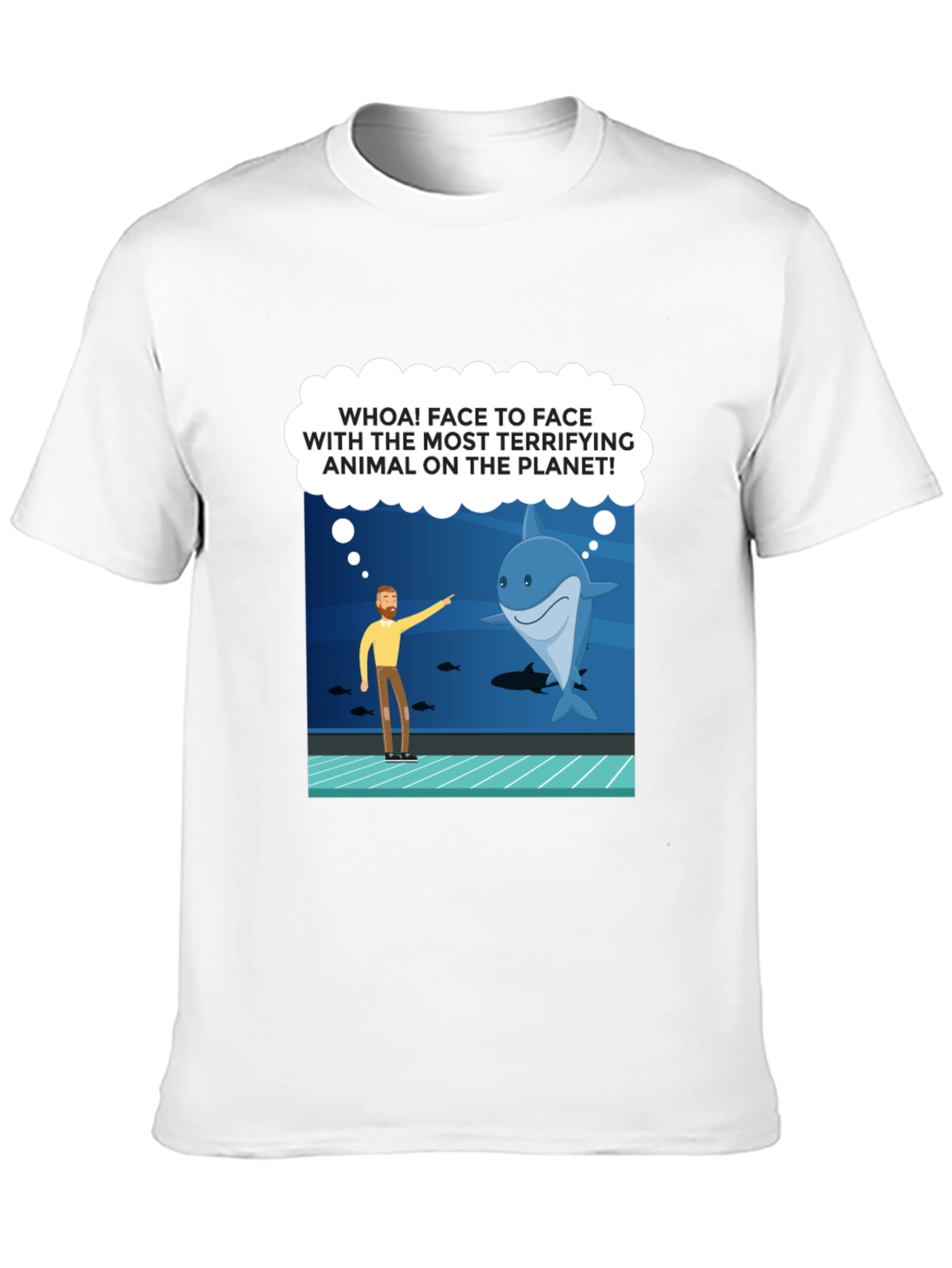 Funny Shark Encounter Graphic T-Shirt