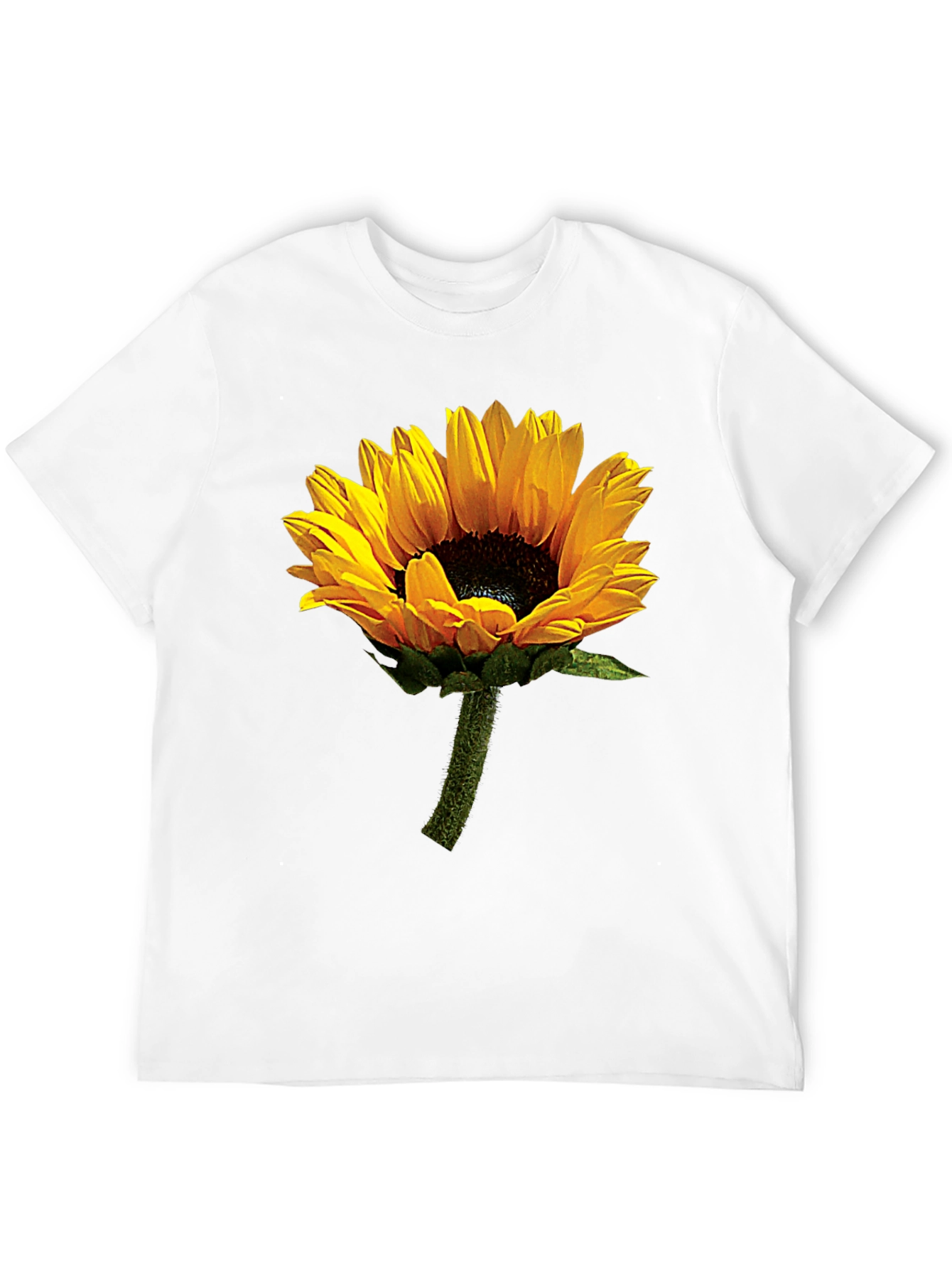 Sunflower Graphic Tee - Black Cotton T-Shirt