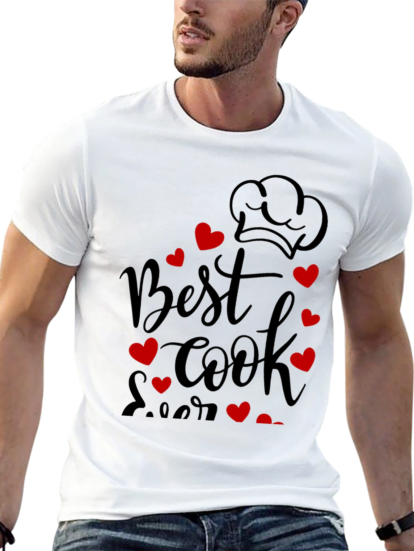 Best Cook Ever Graphic Tee - Chef Heart Design