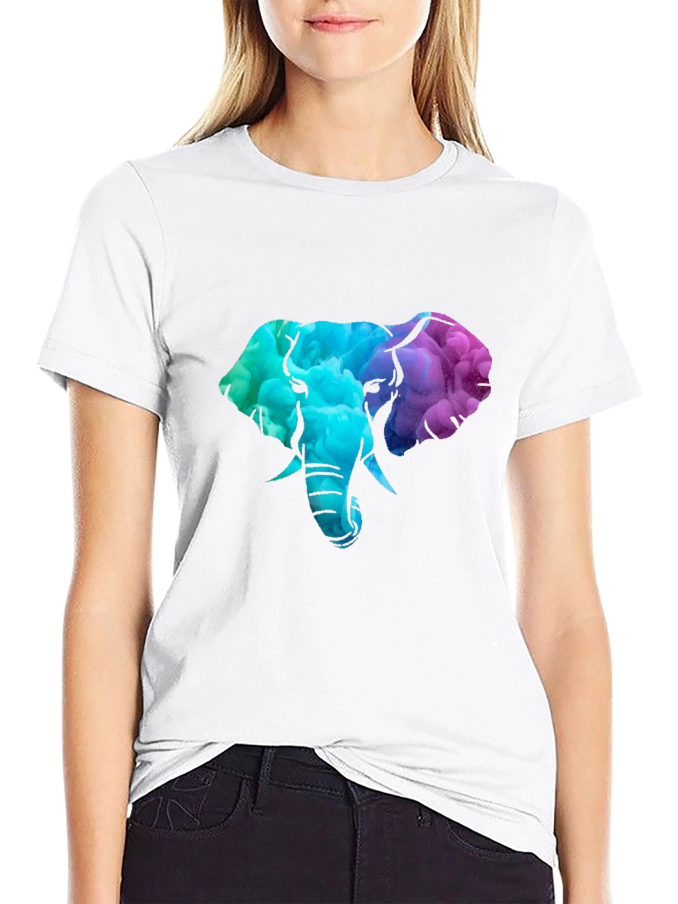 Elephant Head Graphic Tee - Black T-Shirt