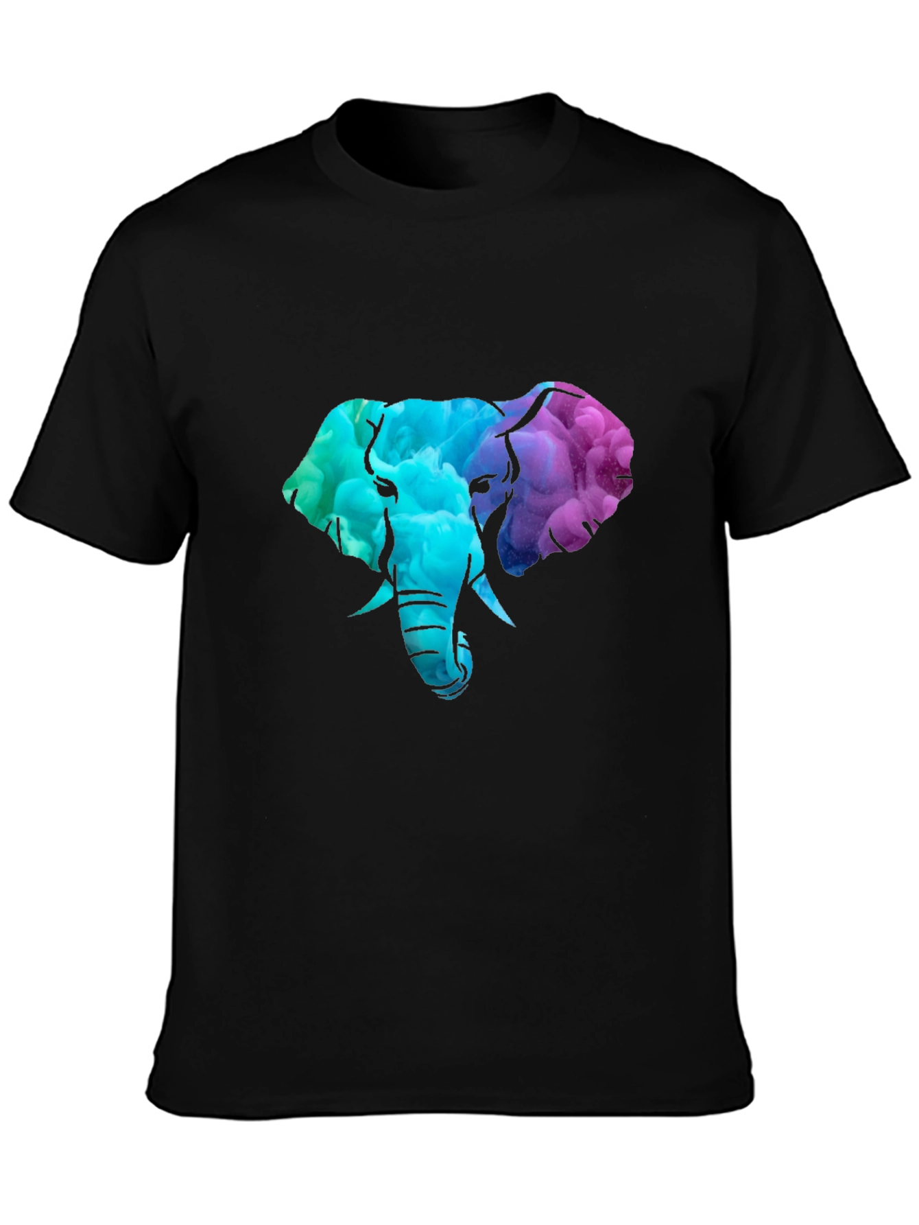 Elephant Head Graphic Tee - Black T-Shirt