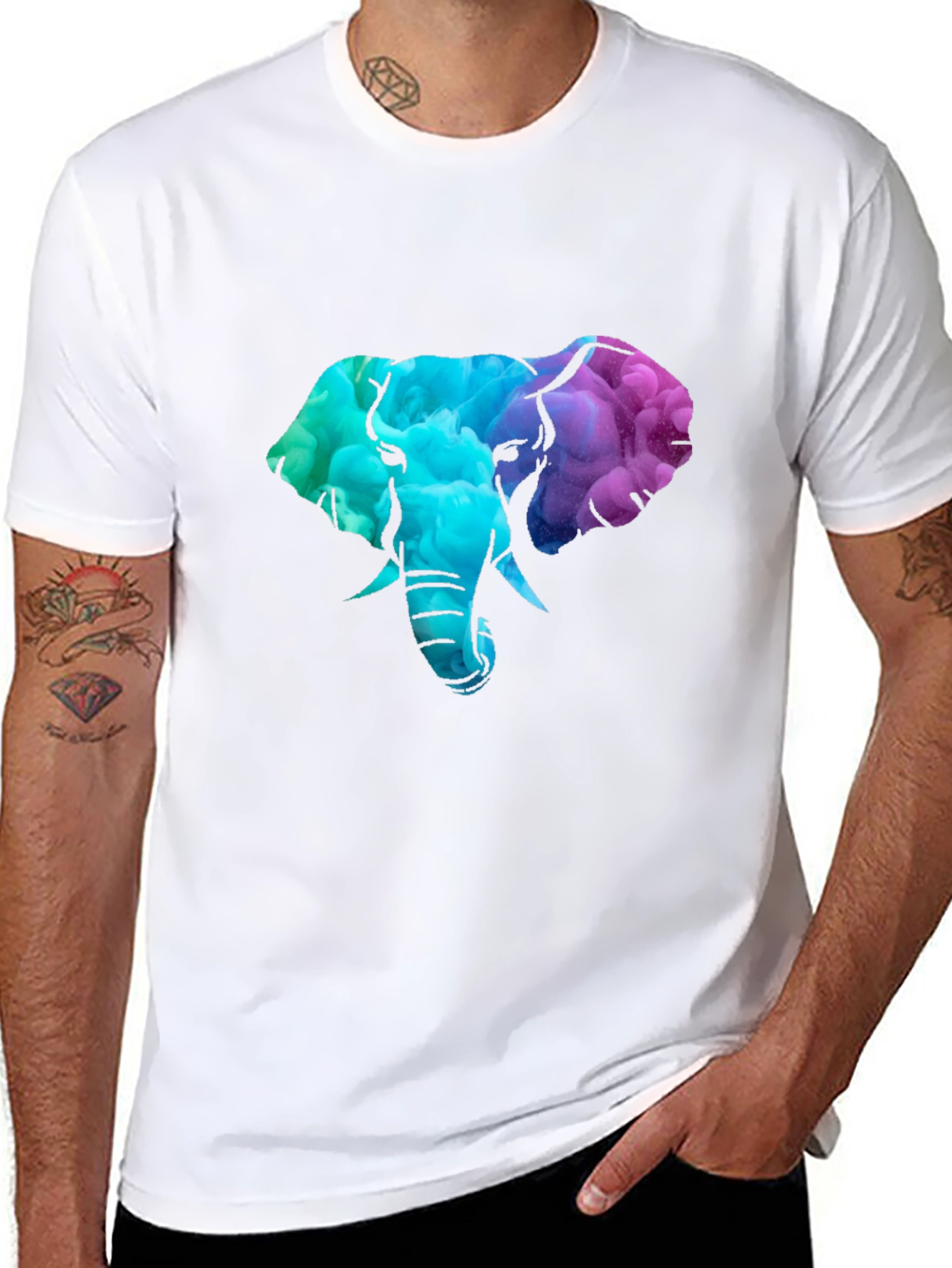 Elephant Head Graphic Tee - Black T-Shirt