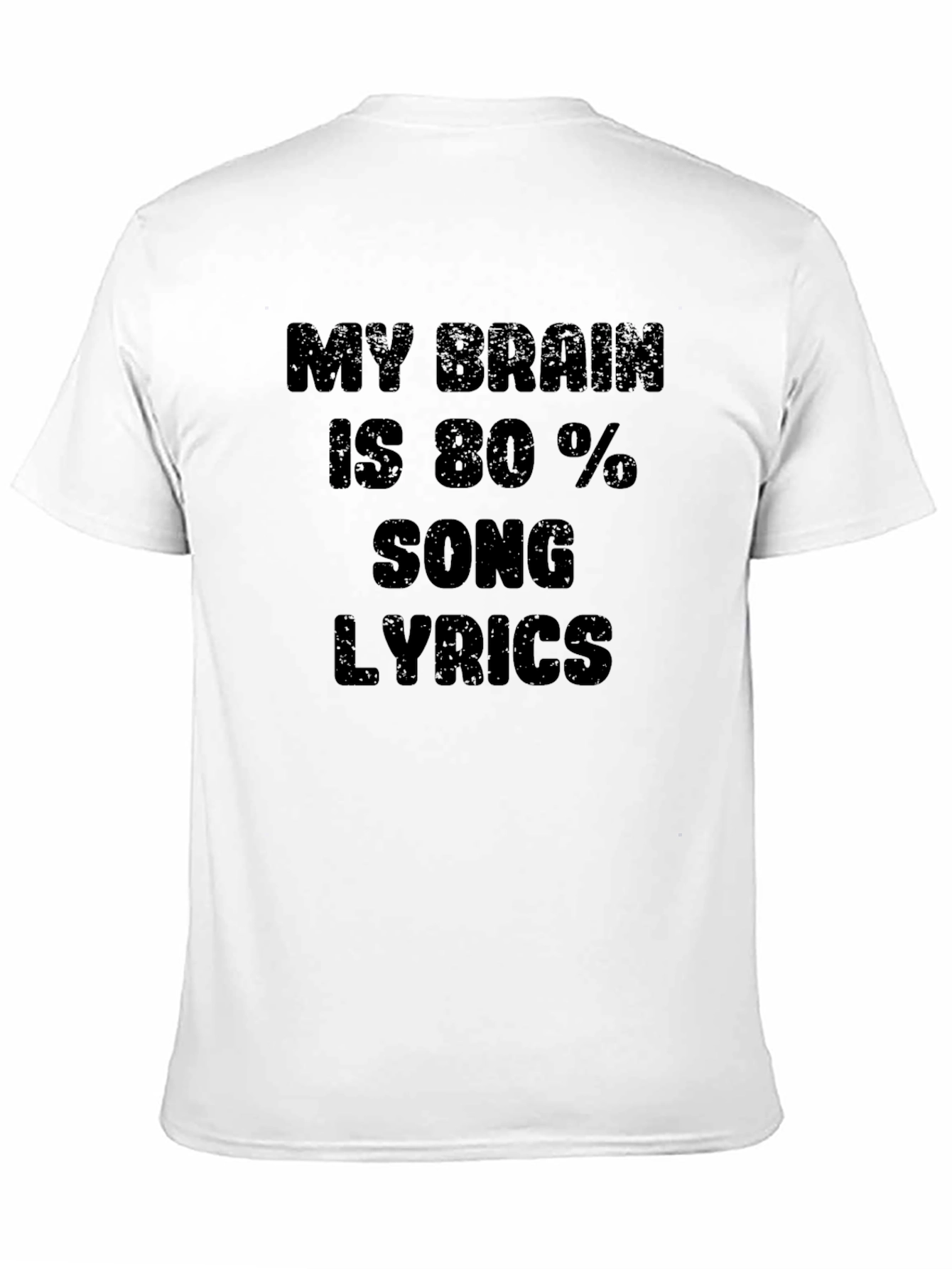 Song Lyrics Brain T-Shirt - Funny Music Lover Tee
