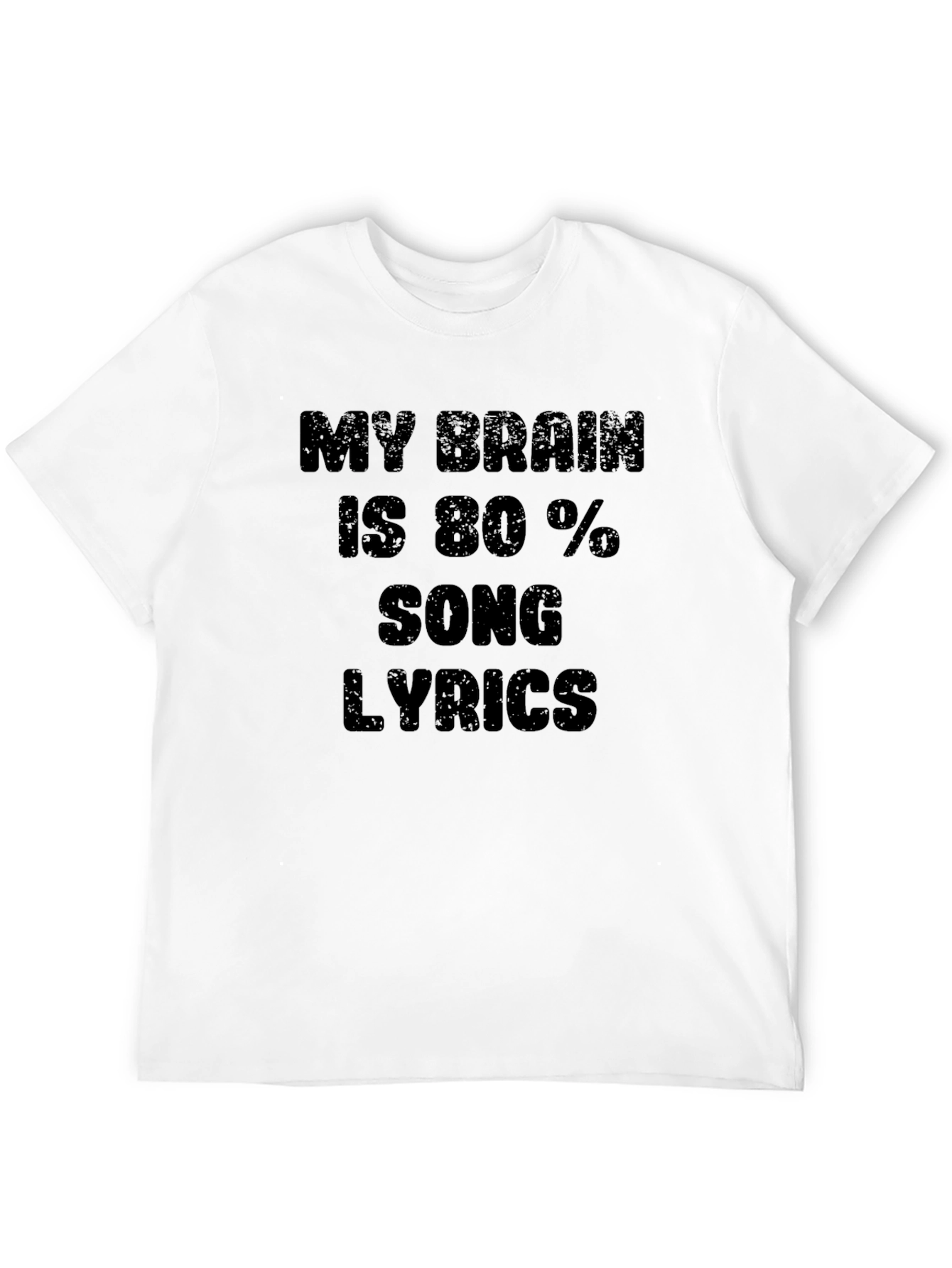 Song Lyrics Brain T-Shirt - Funny Music Lover Tee