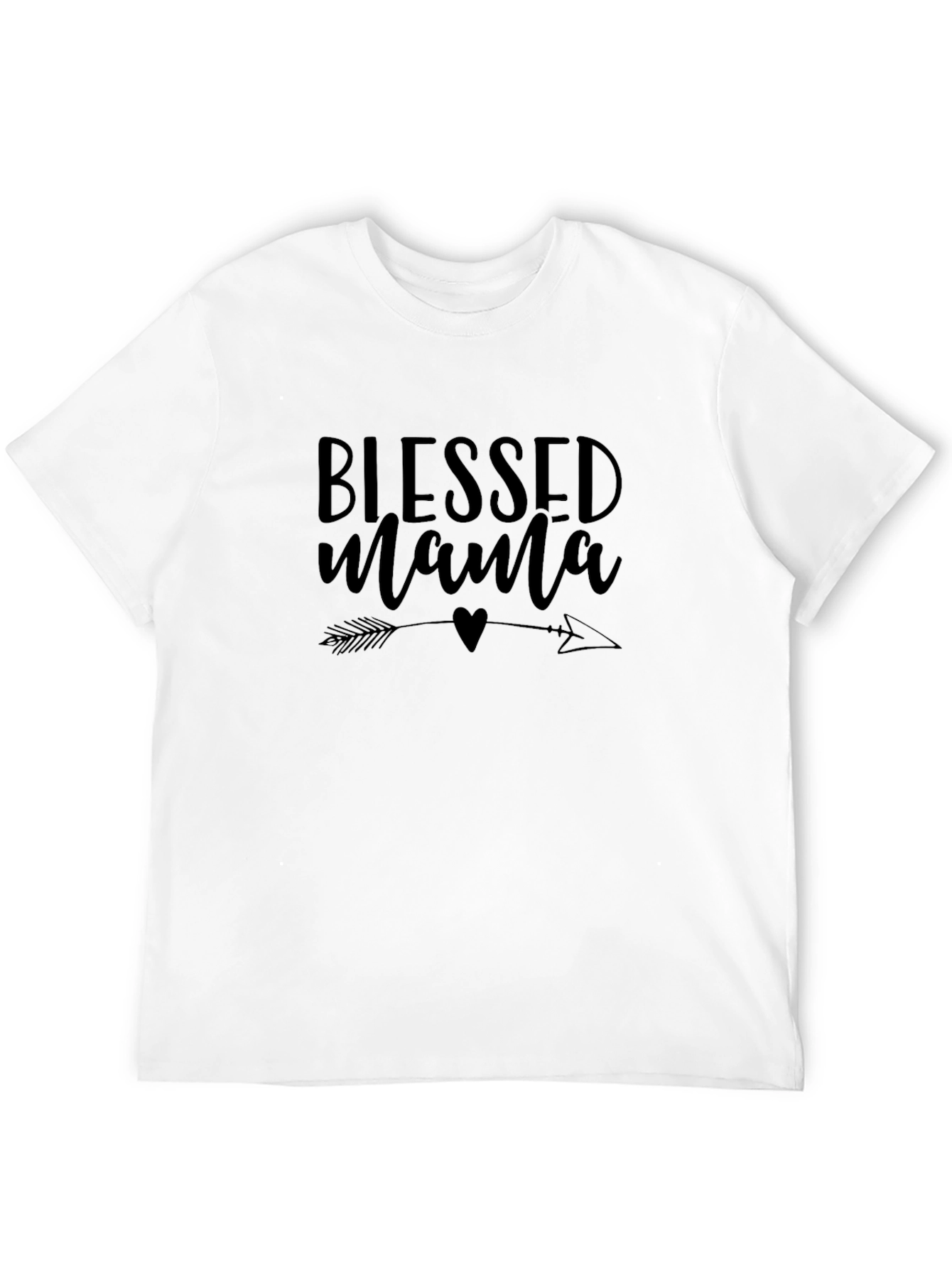 Blessed Mama Black Graphic Tee Shirt