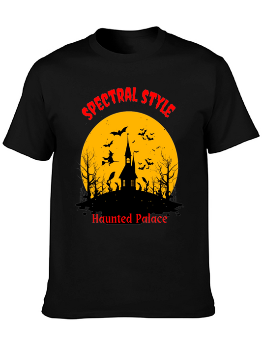 Spooky Halloween T-Shirt: Haunted Palace Spectral Style