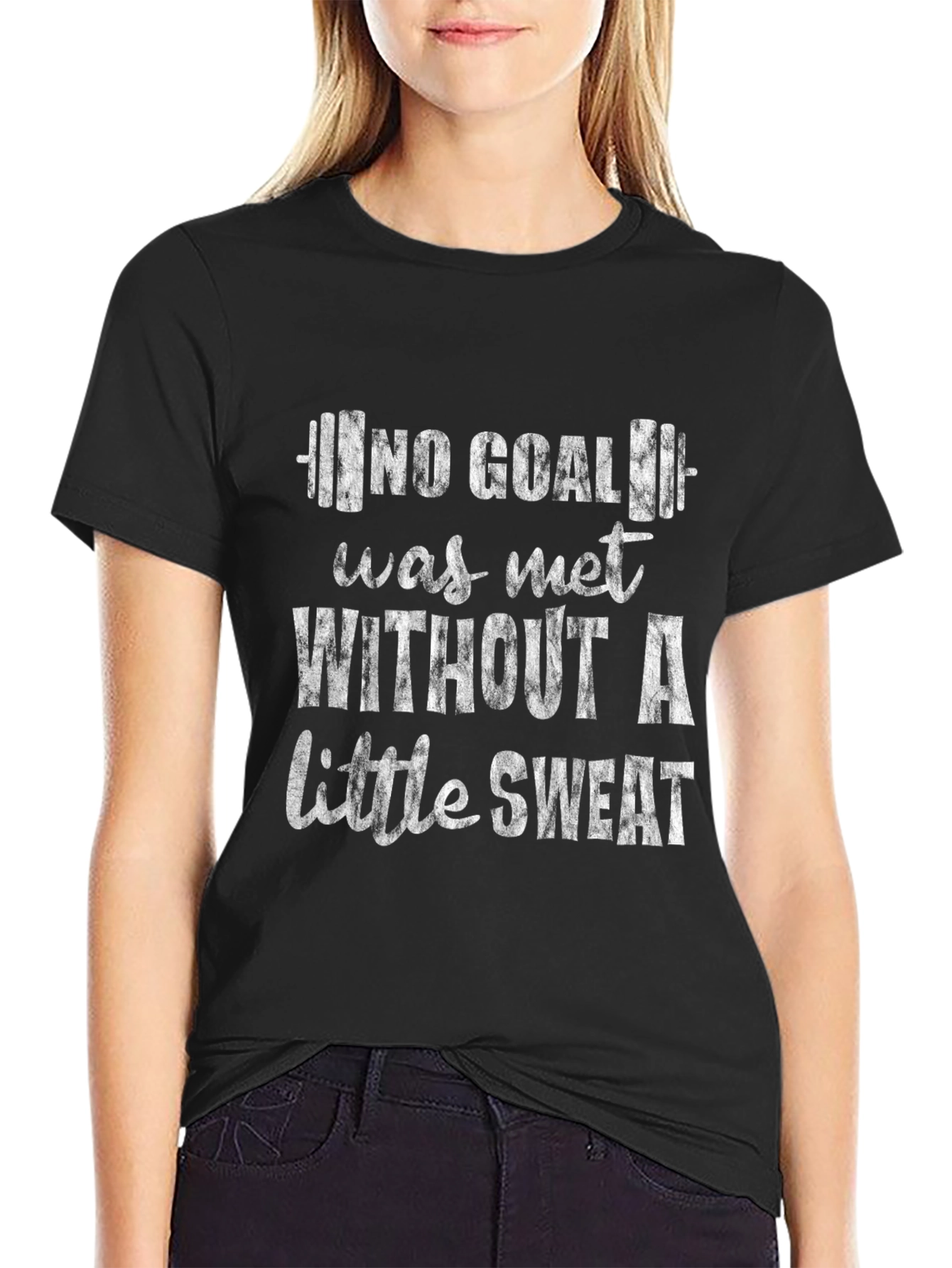 Motivational Gym T-Shirt - No Goal Without Sweat