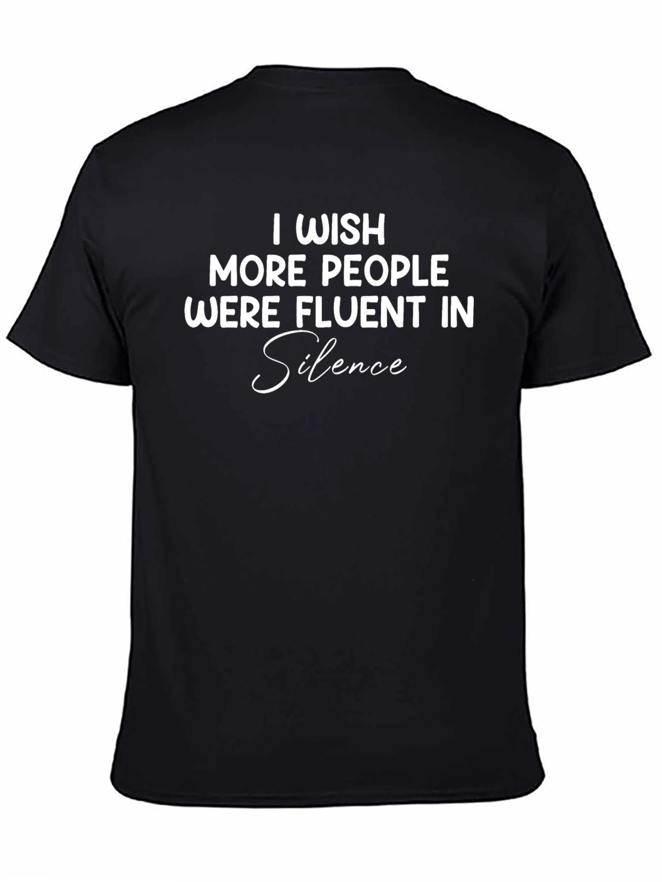 Fluent in Silence Black Graphic Tee