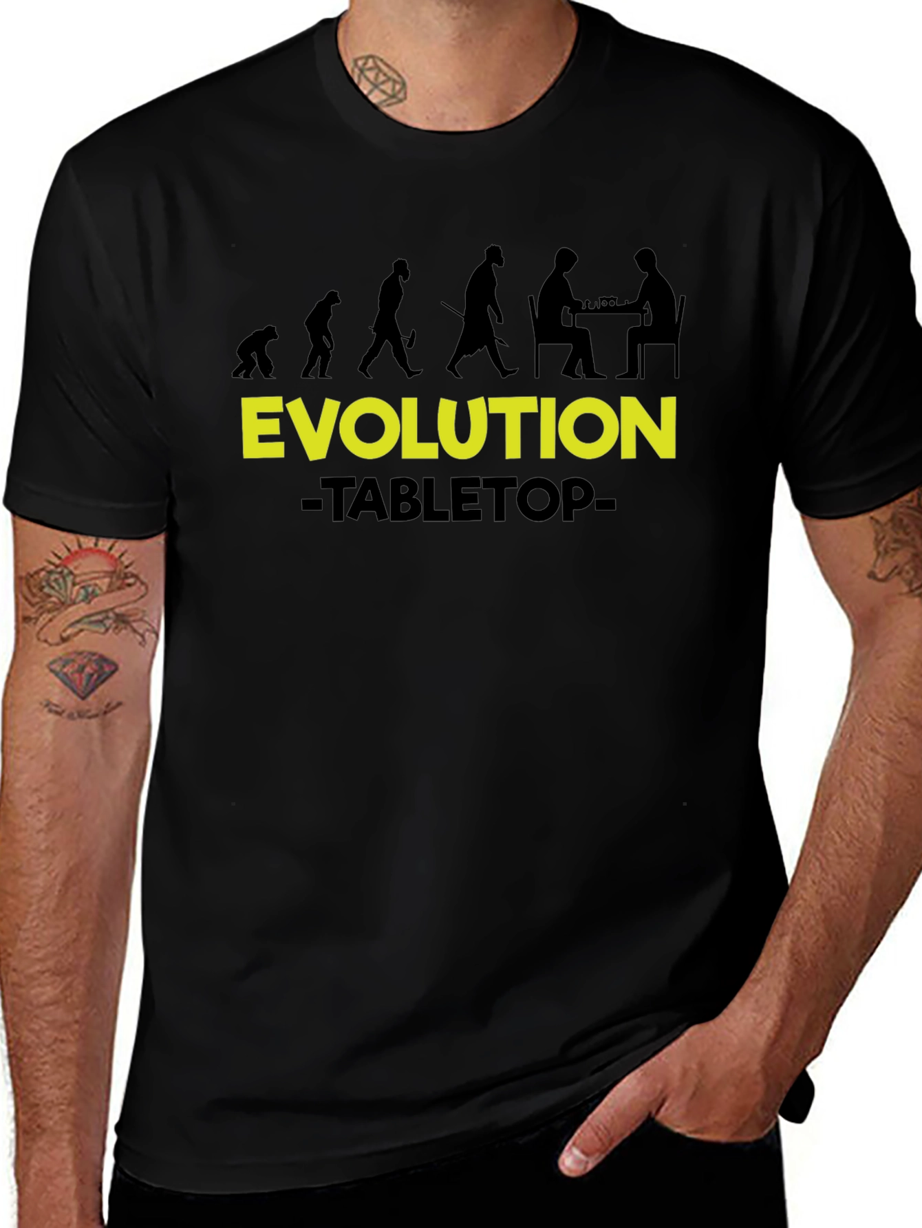 Evolution Tabletop Gamer T-Shirt - Black