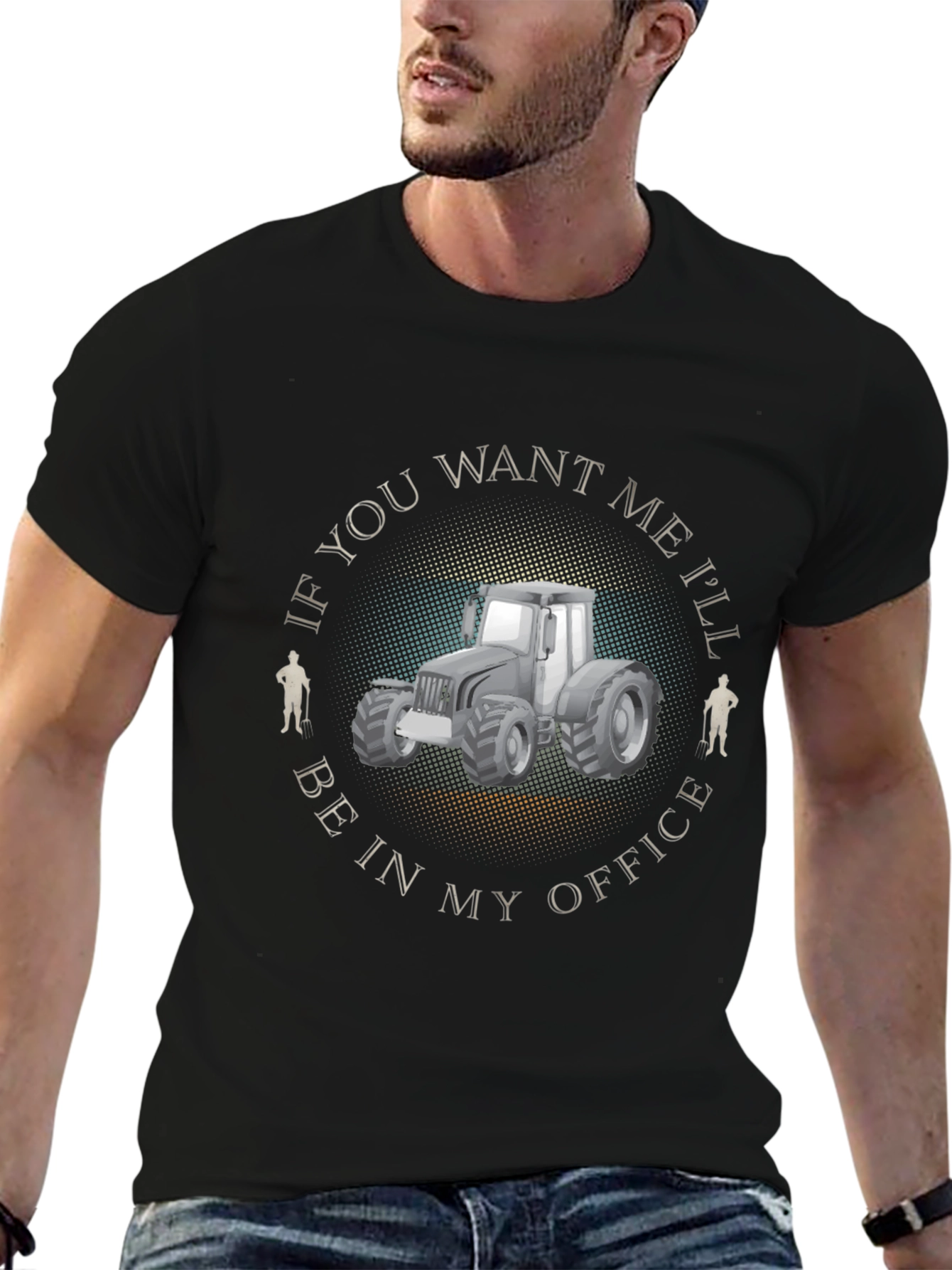 Farmers Office T-Shirt - Tractor Design