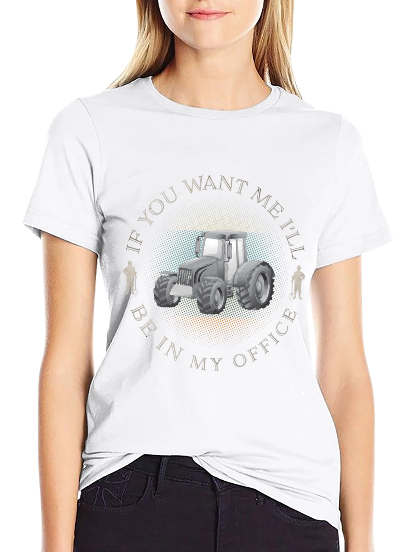 Farmers Office T-Shirt - Tractor Design