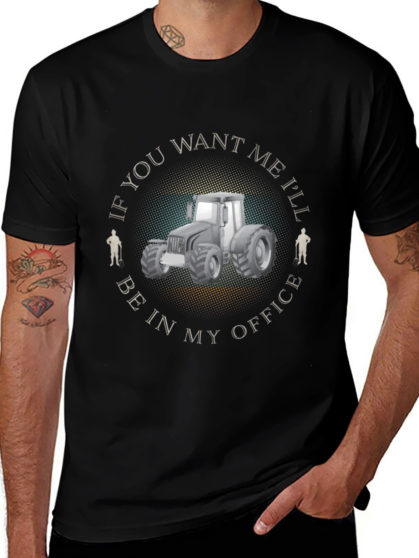 Farmers Office T-Shirt - Tractor Design