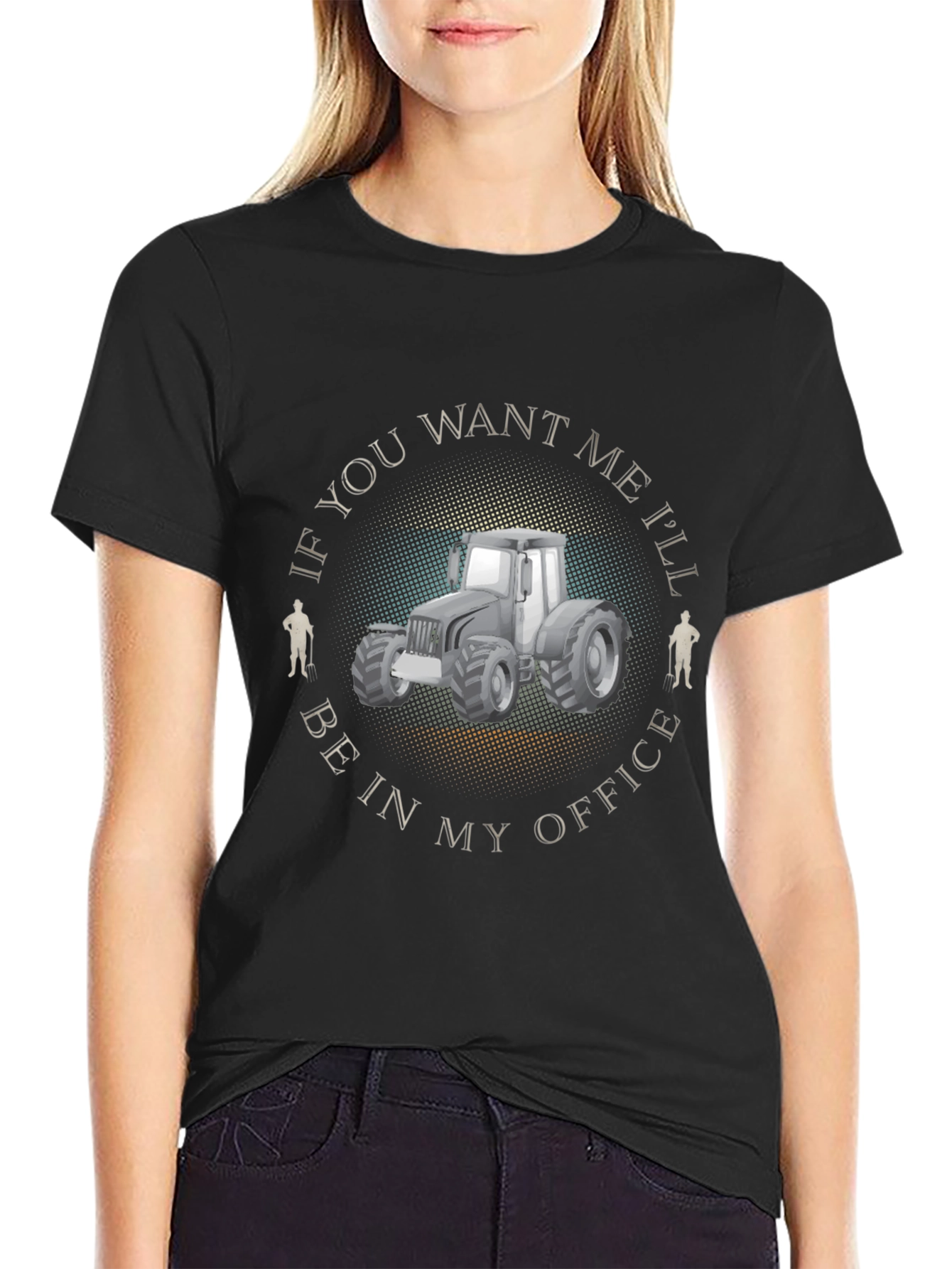 Farmers Office T-Shirt - Tractor Design
