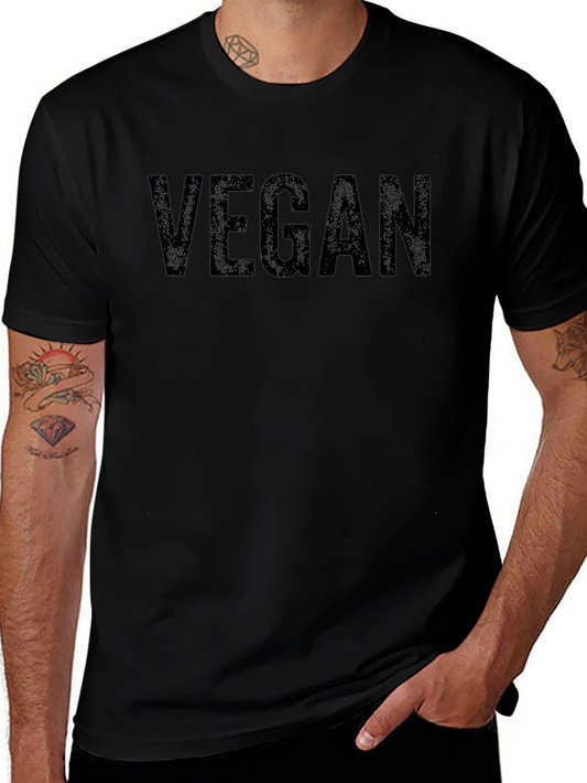 Vegan Statement T-Shirt - Bold Black Graphic Tee