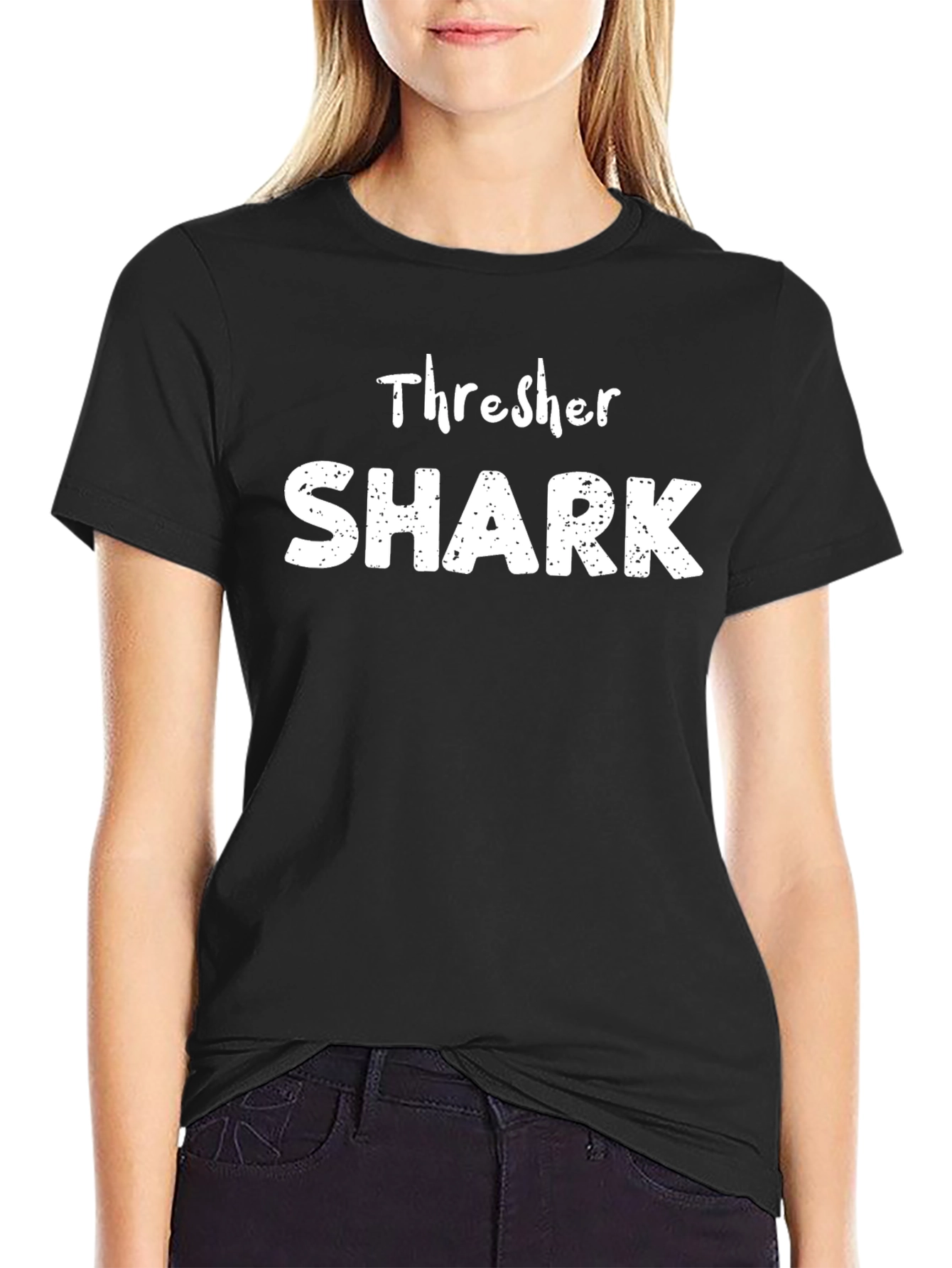 Thresher Shark Graphic Tee - Black Cotton