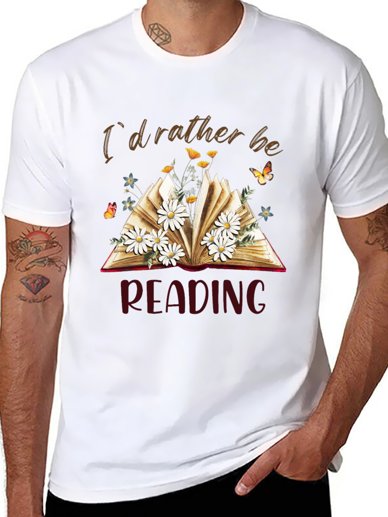 Id Rather Be Reading Black T-Shirt