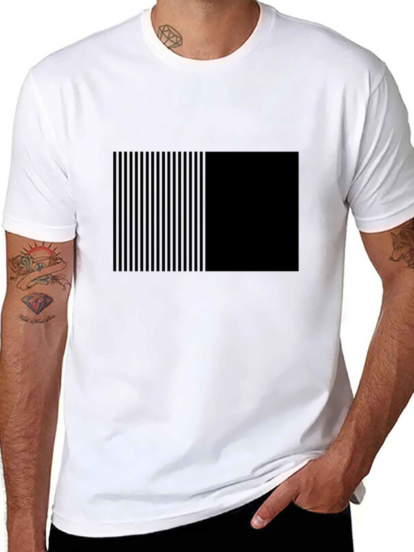 Modern Black Graphic Tee - Striking Design