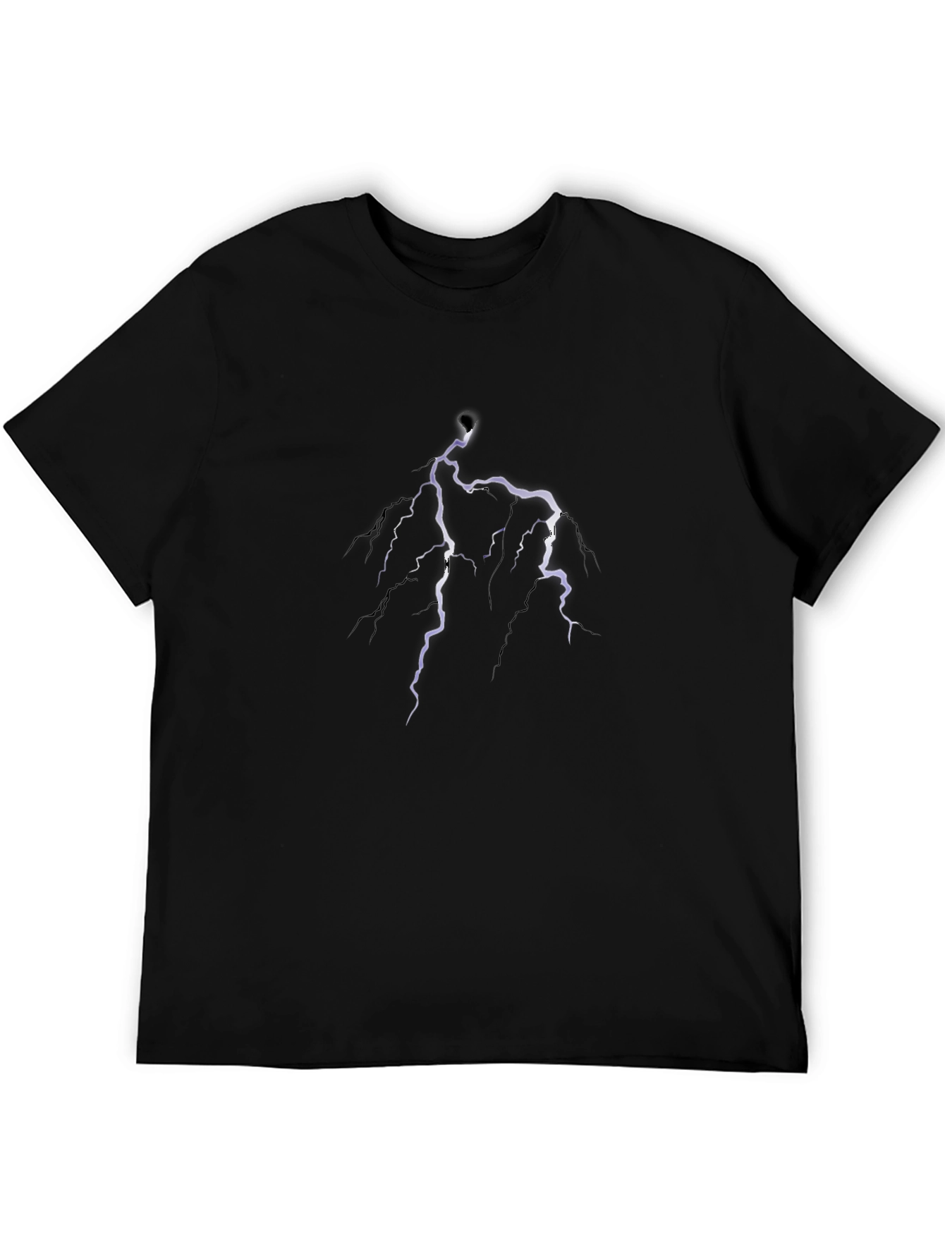 Lightning Bolt Graphic Tee - Mens Black T-Shirt