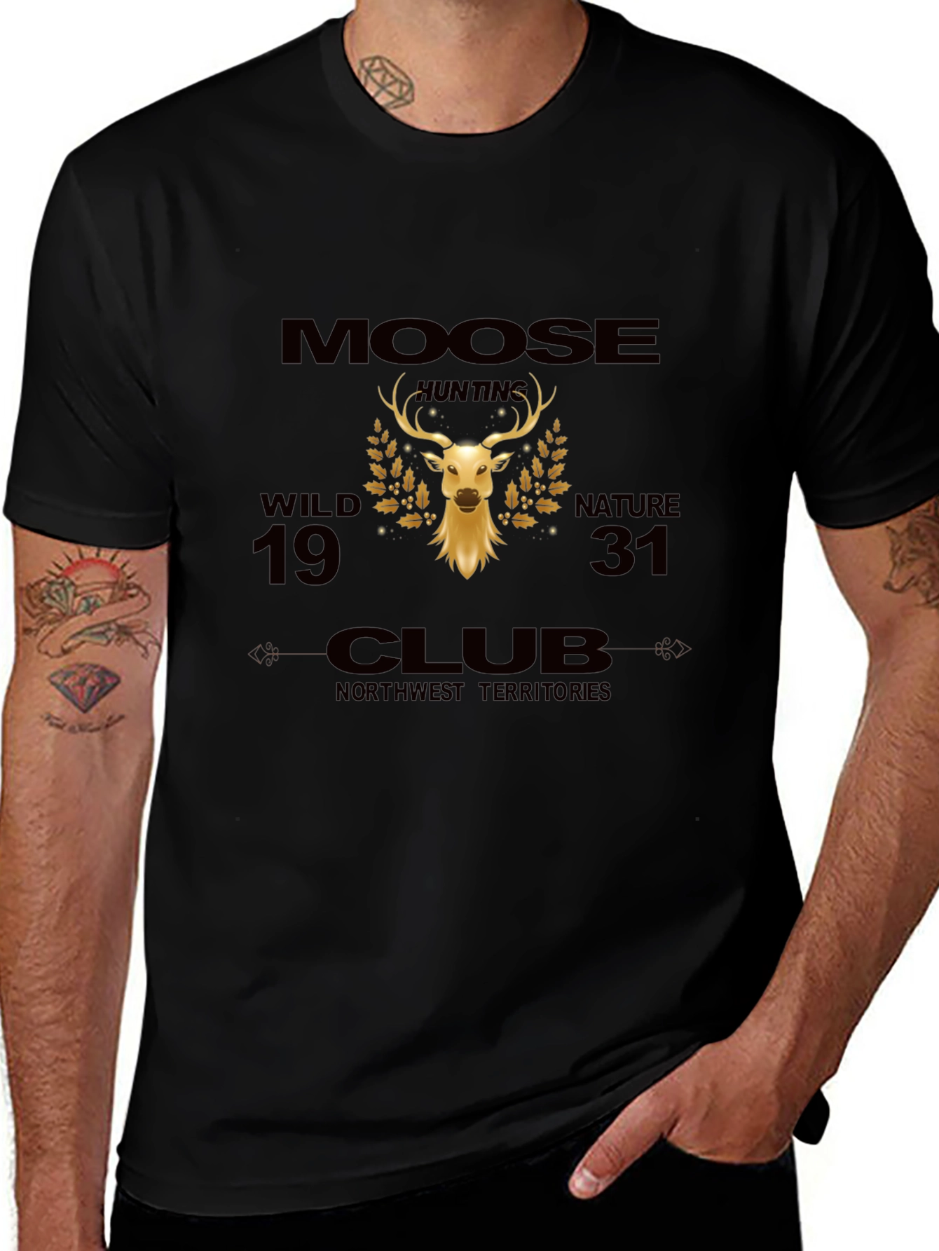 Moose Hunting Club Graphic T-Shirt