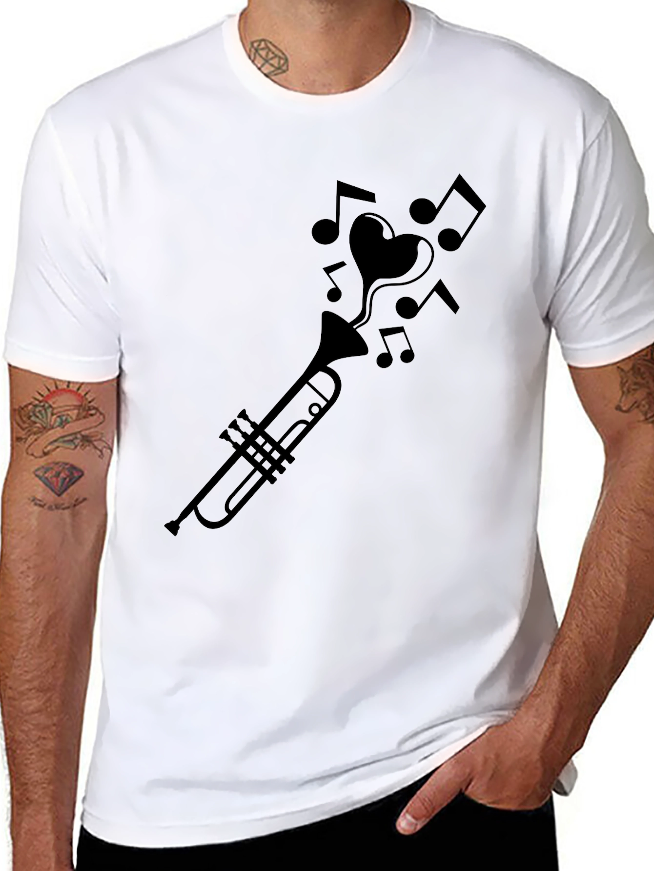 Musical Heartbeat T-Shirt - Trumpet Love!