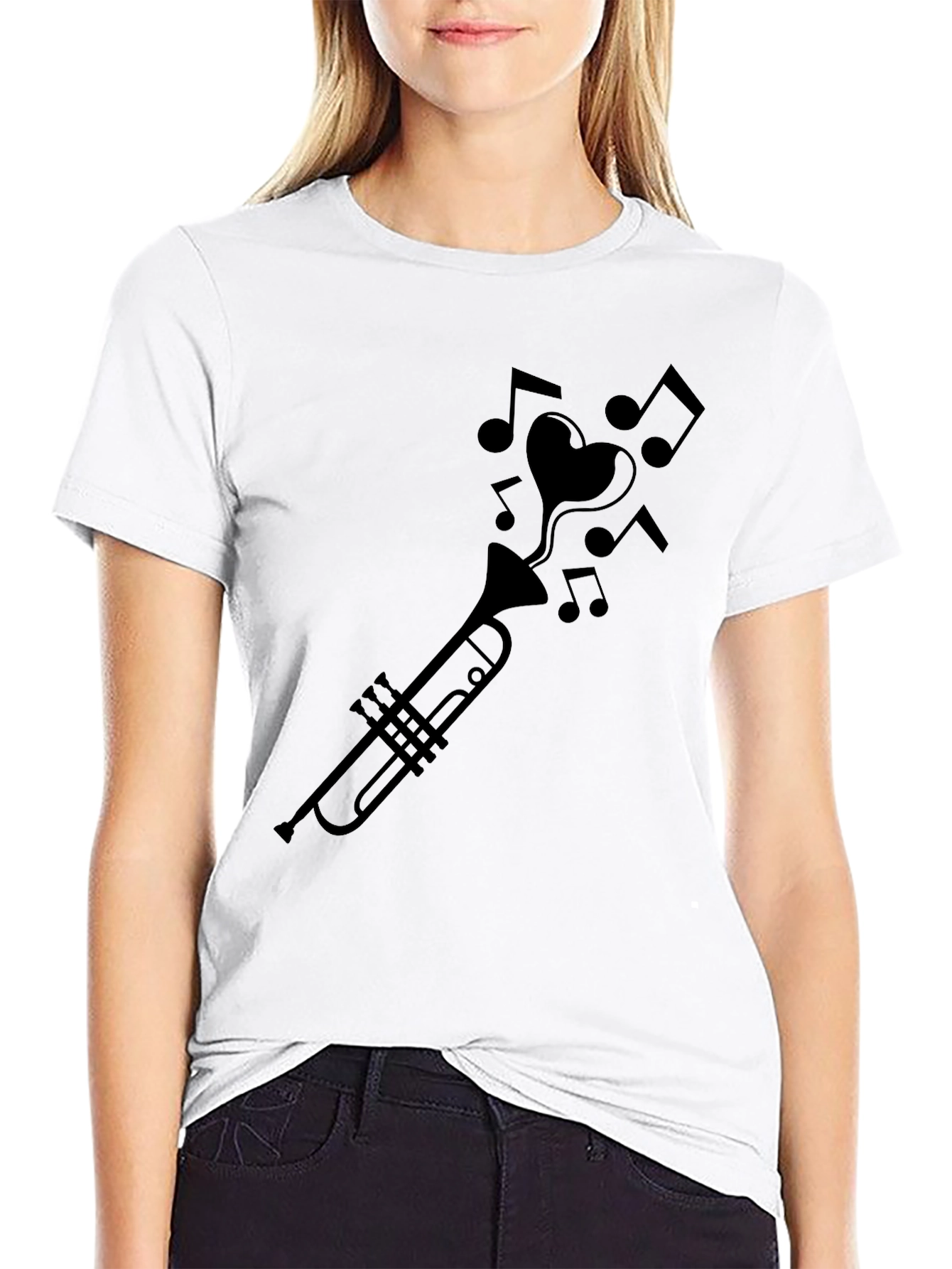 Musical Heartbeat T-Shirt - Trumpet Love!