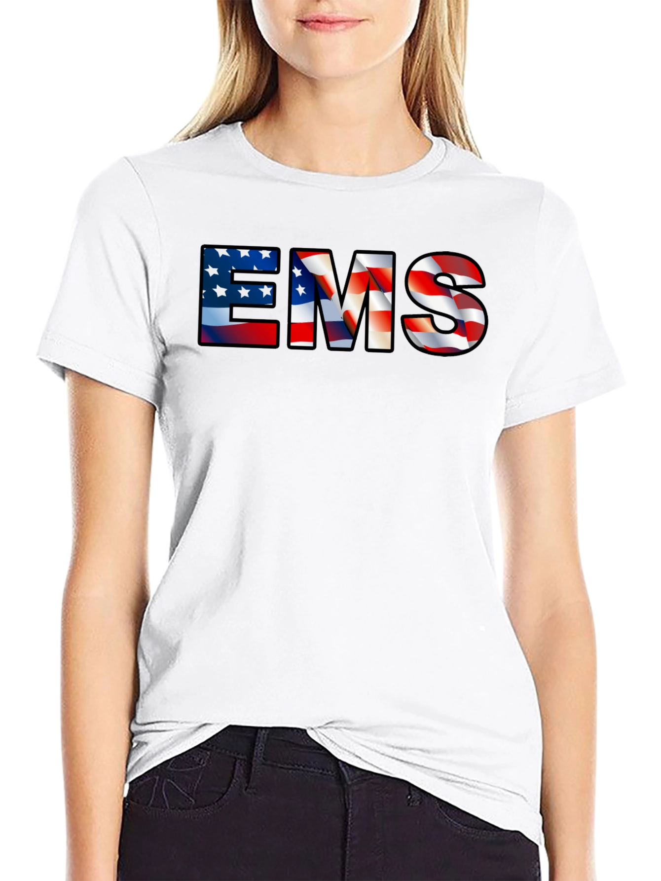 EMS American Flag Graphic T-Shirt