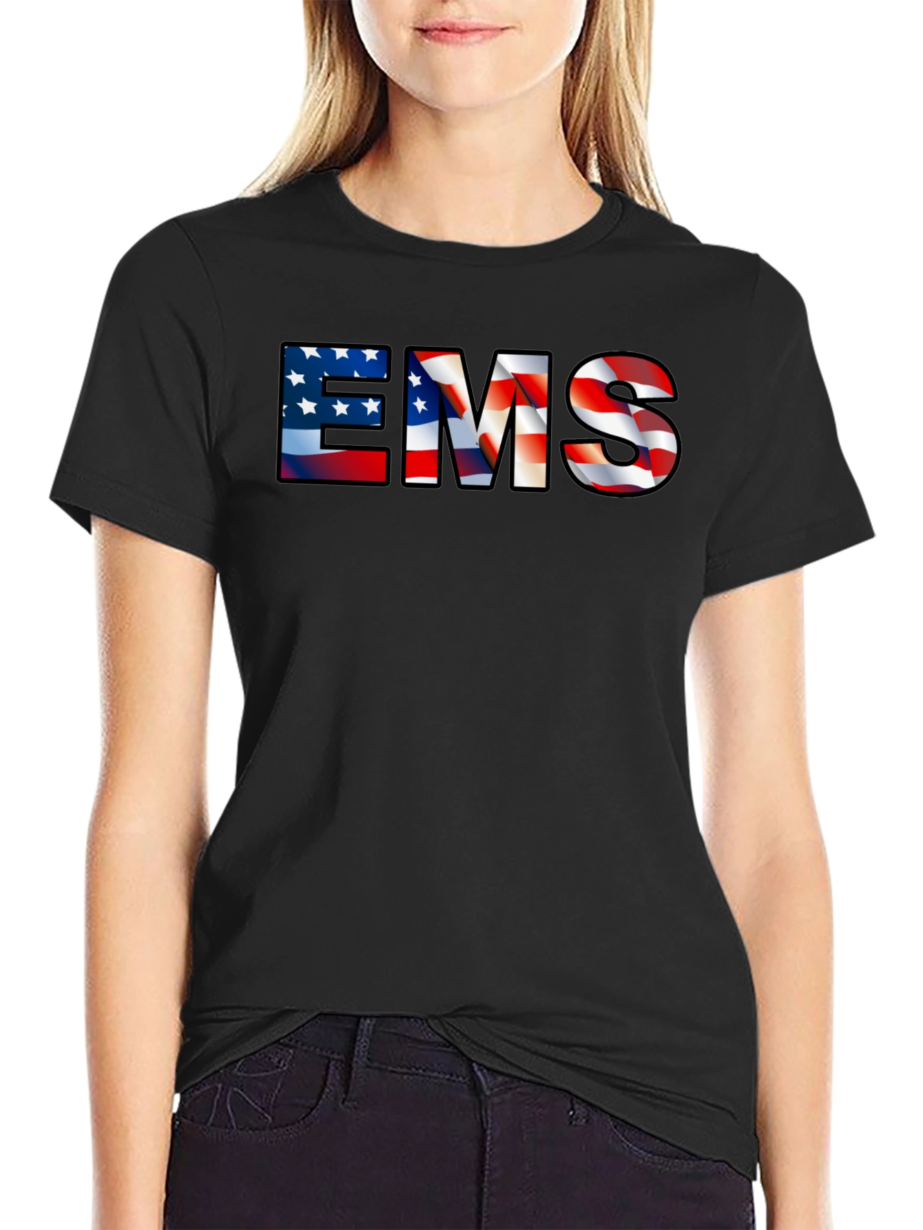 EMS American Flag Graphic T-Shirt