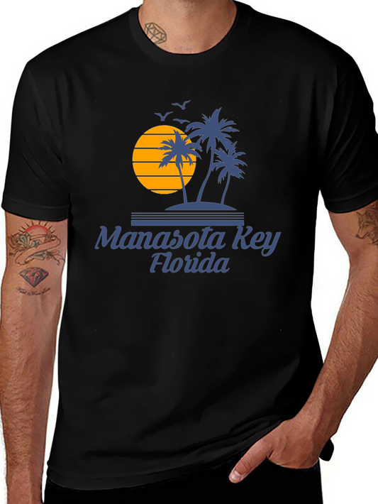 Manasota Key Florida T-Shirt Tropical Graphic Tee