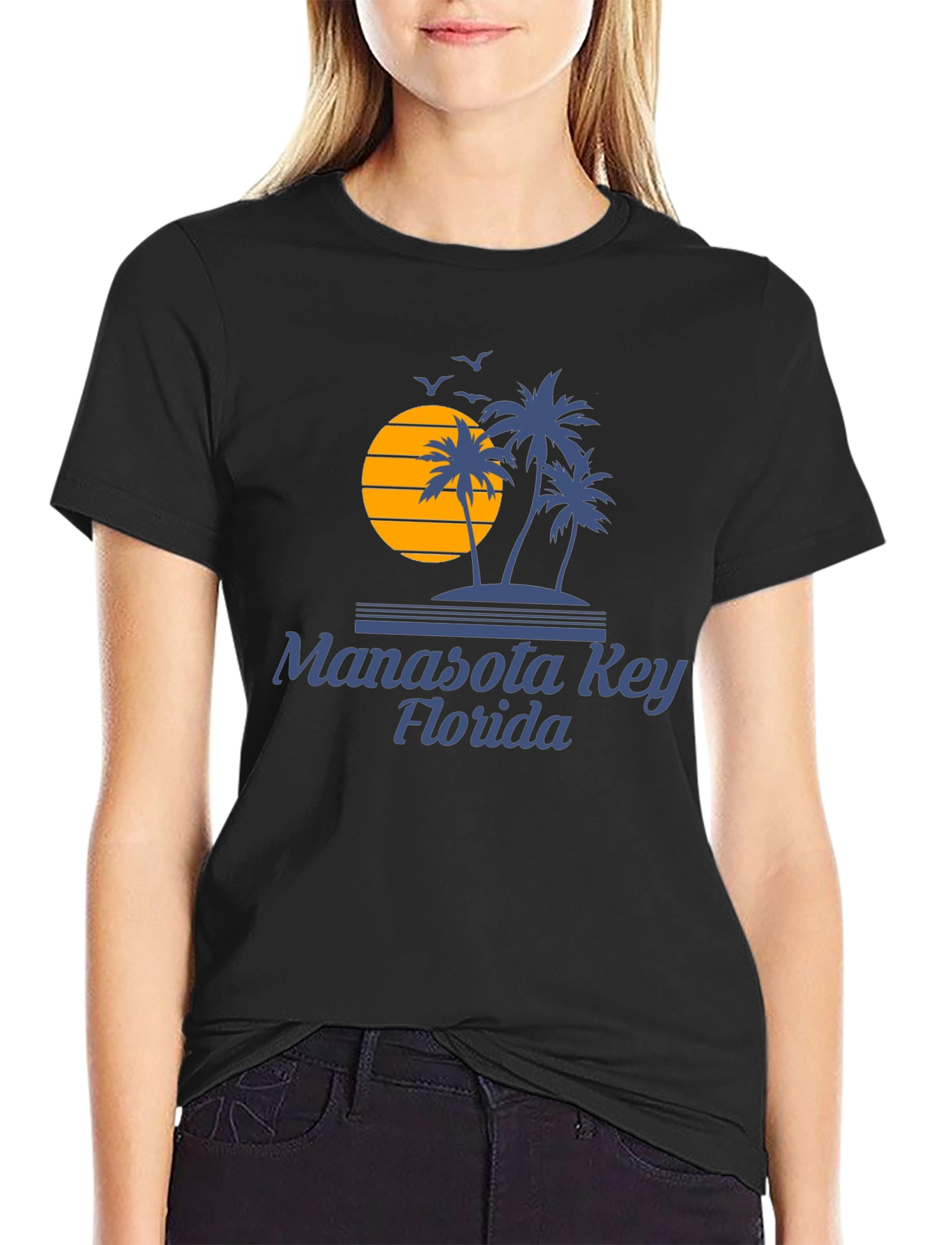 Manasota Key Florida T-Shirt Tropical Graphic Tee