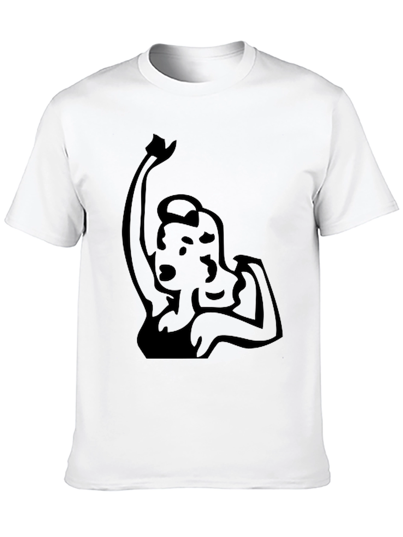 Retro Woman Graphic Black Tee