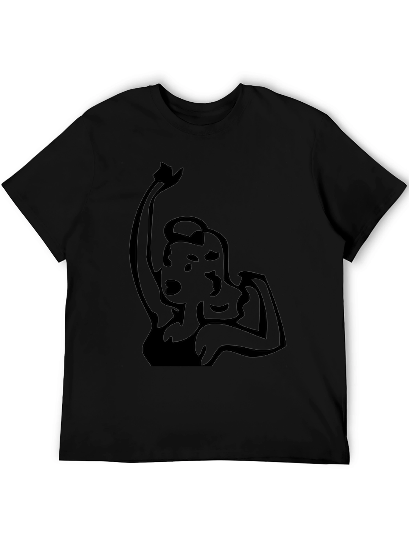 Retro Woman Graphic Black Tee