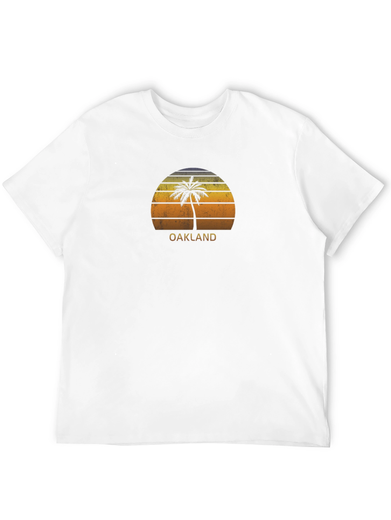 Oakland Palm Tree Retro Sunset Graphic Tee