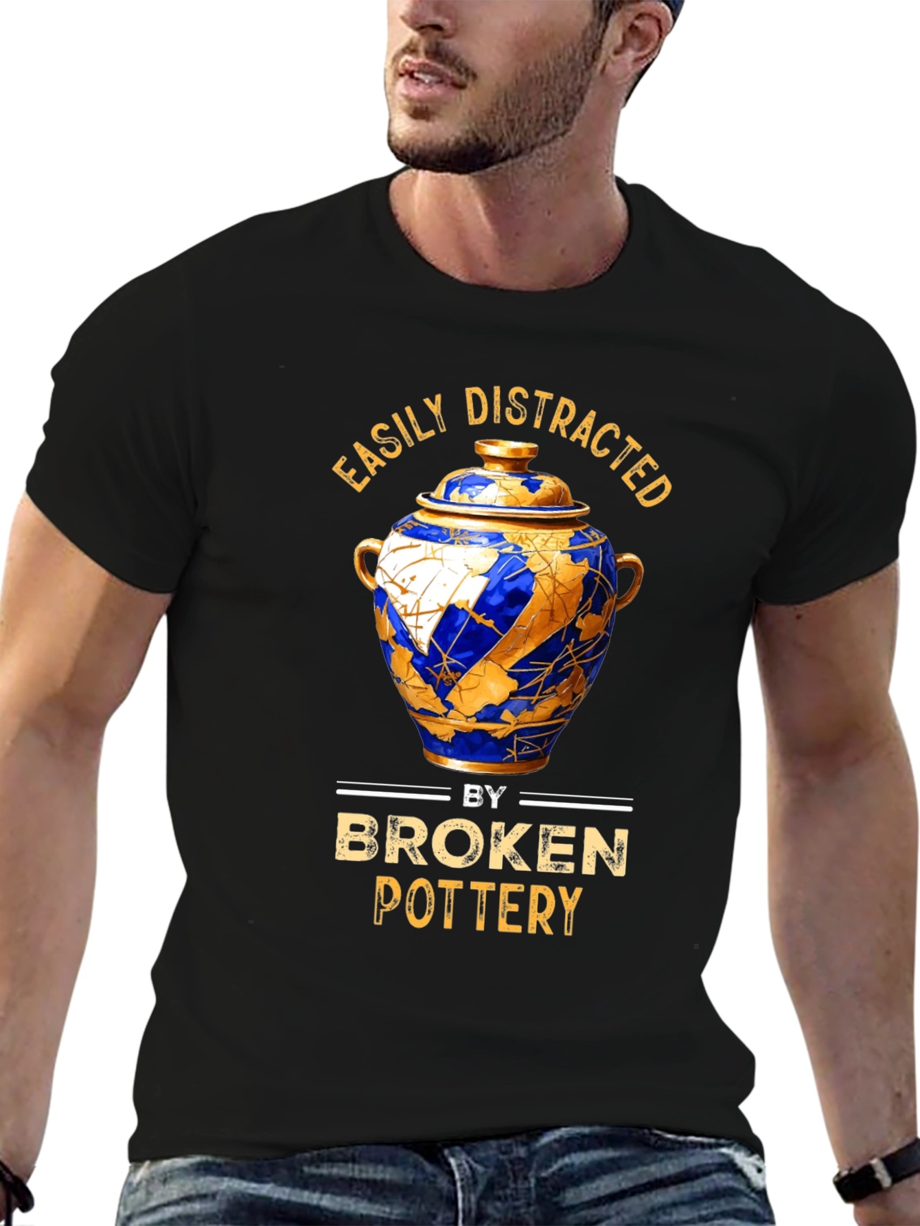 Easily Distracted by Broken Pottery T-Shirt