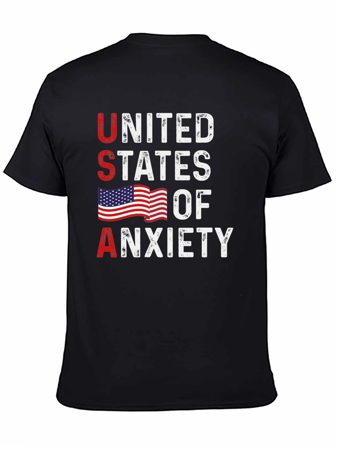 United States of Anxiety Graphic Tee - Patriotic Design