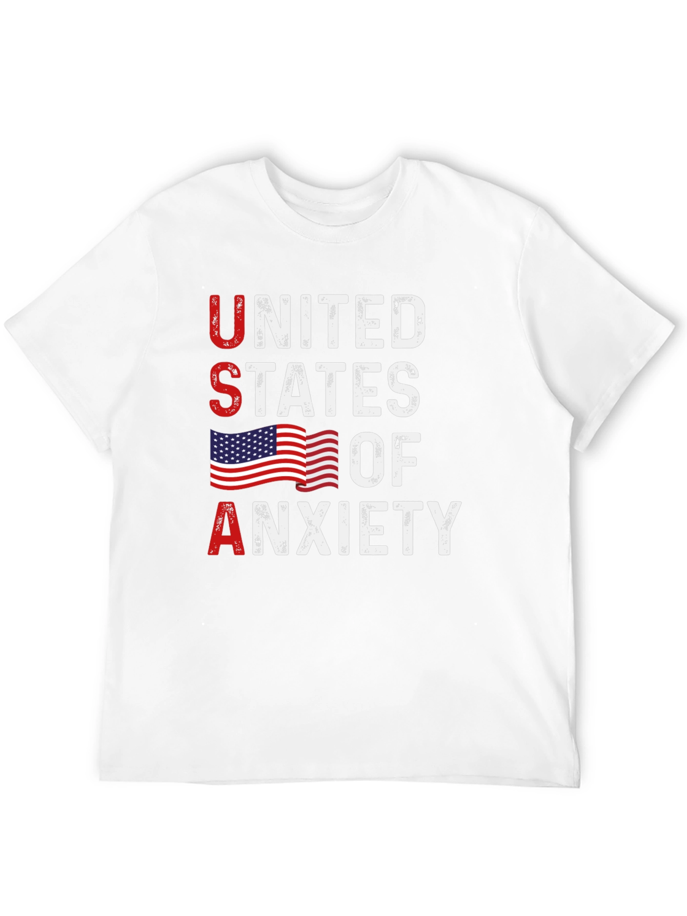 United States of Anxiety Graphic Tee - Patriotic Design