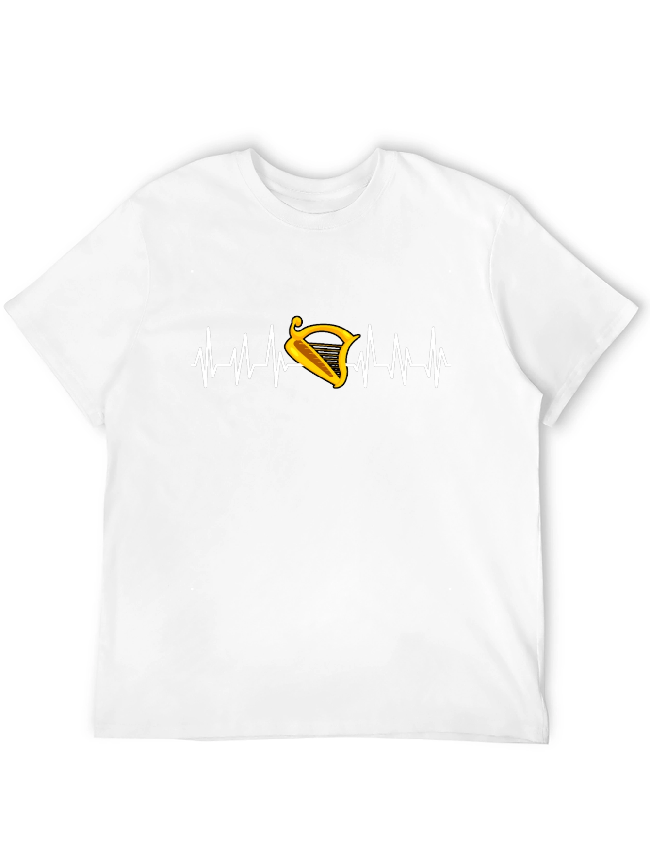 Harp Beat T-Shirt - Irish Music Heartbeat Tee