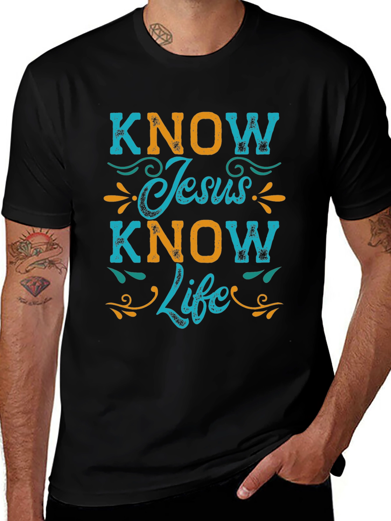 Know Jesus Know Life Graphic T-Shirt