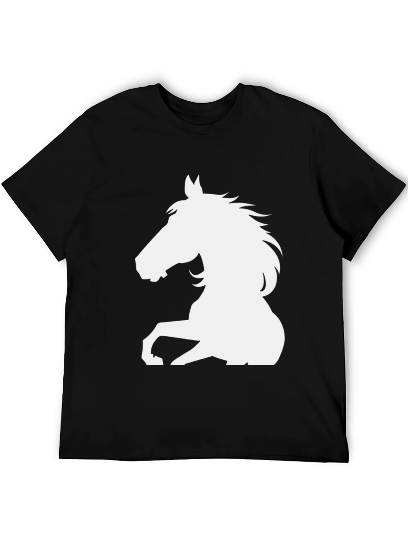 Black Horse Graphic Tee - Mens Casual Top