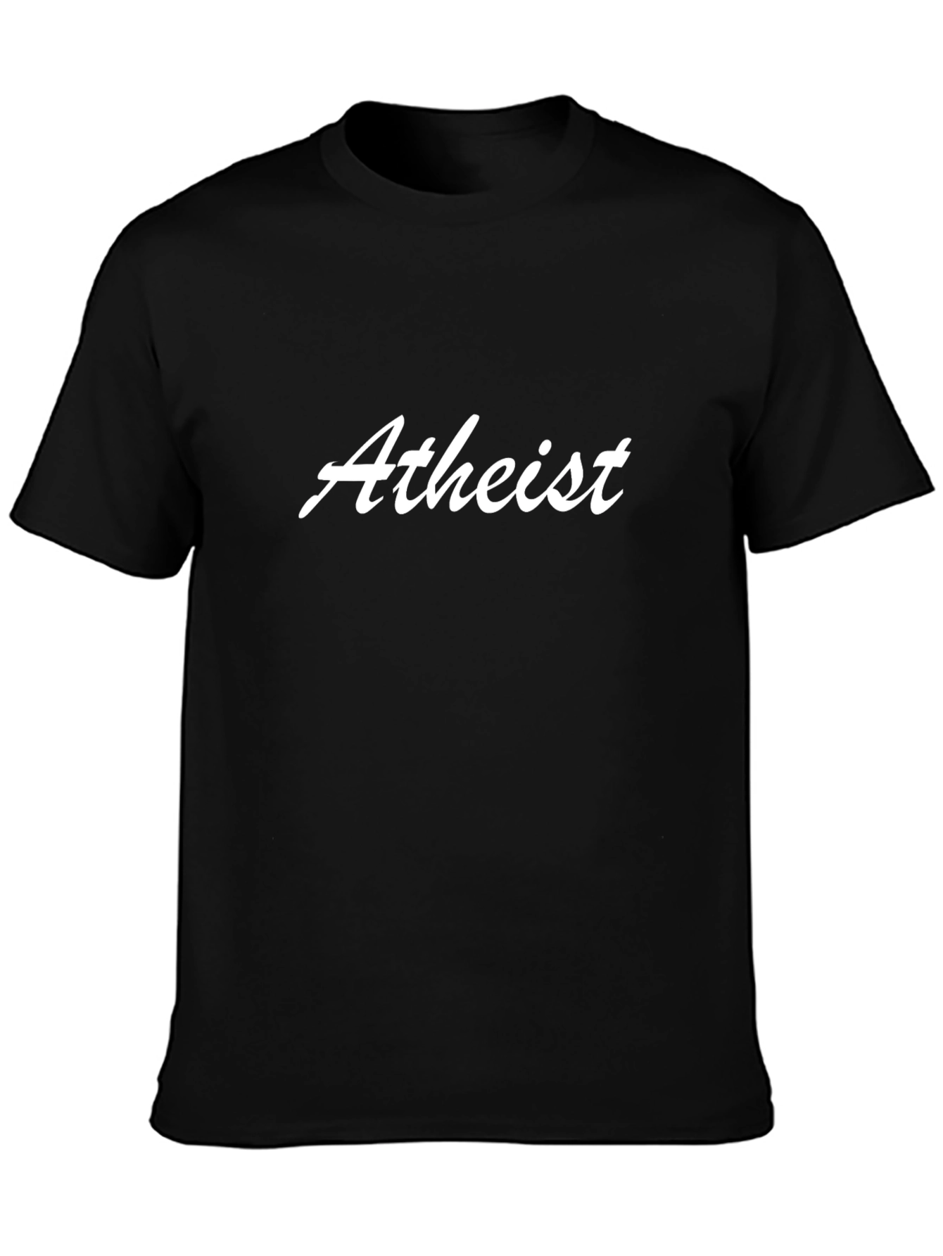 Atheist Statement T-Shirt - Black Crew Neck
