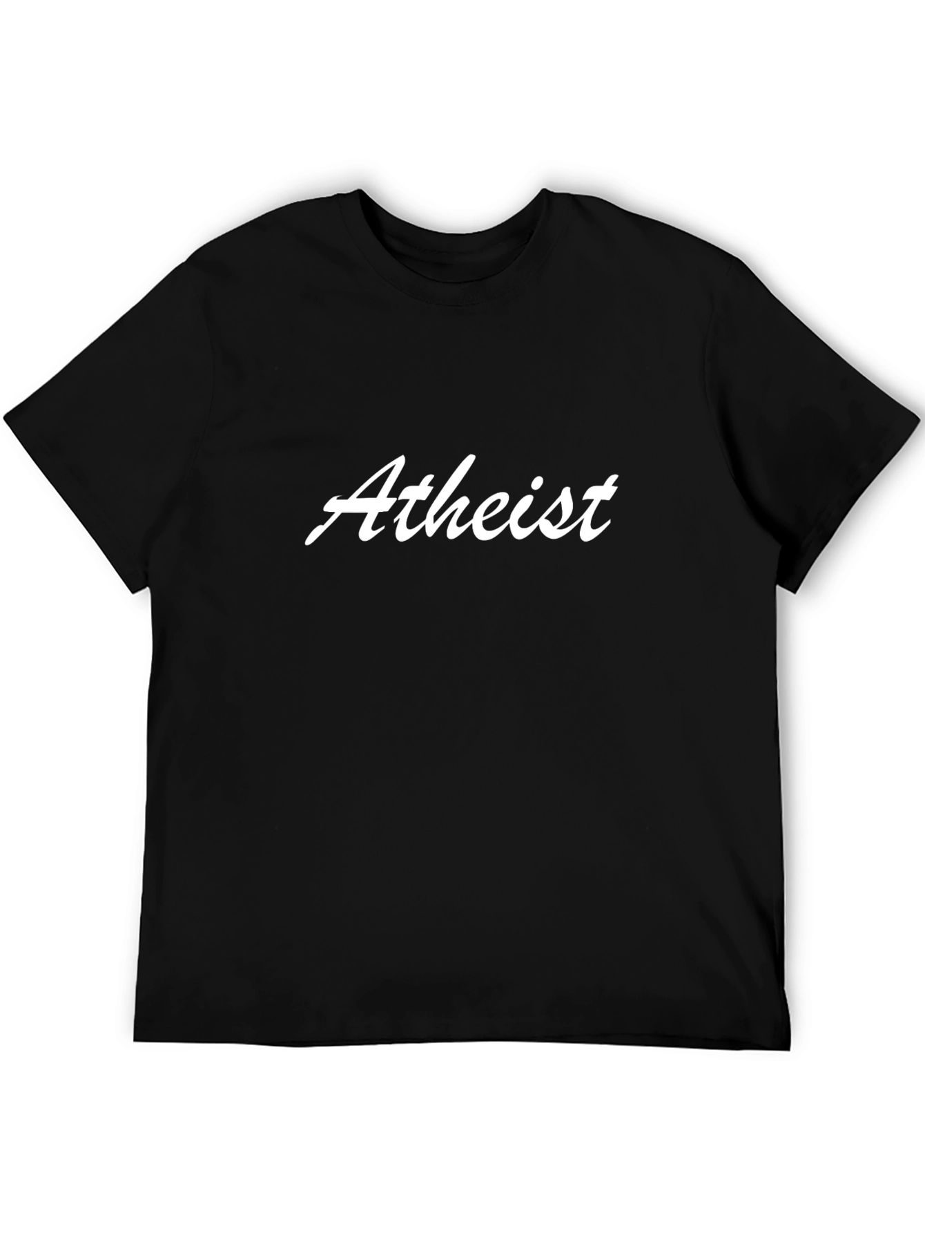 Atheist Statement T-Shirt - Black Crew Neck