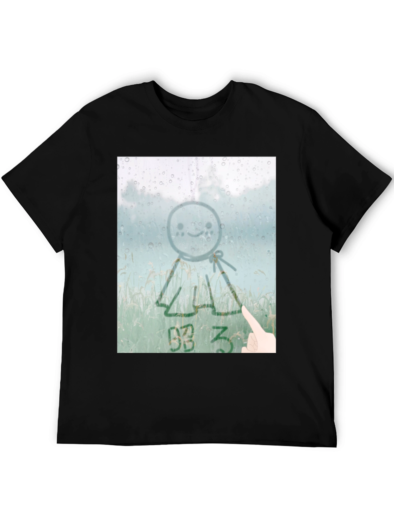 Sunshine Doll Graphic Tee - Black Cotton T-Shirt