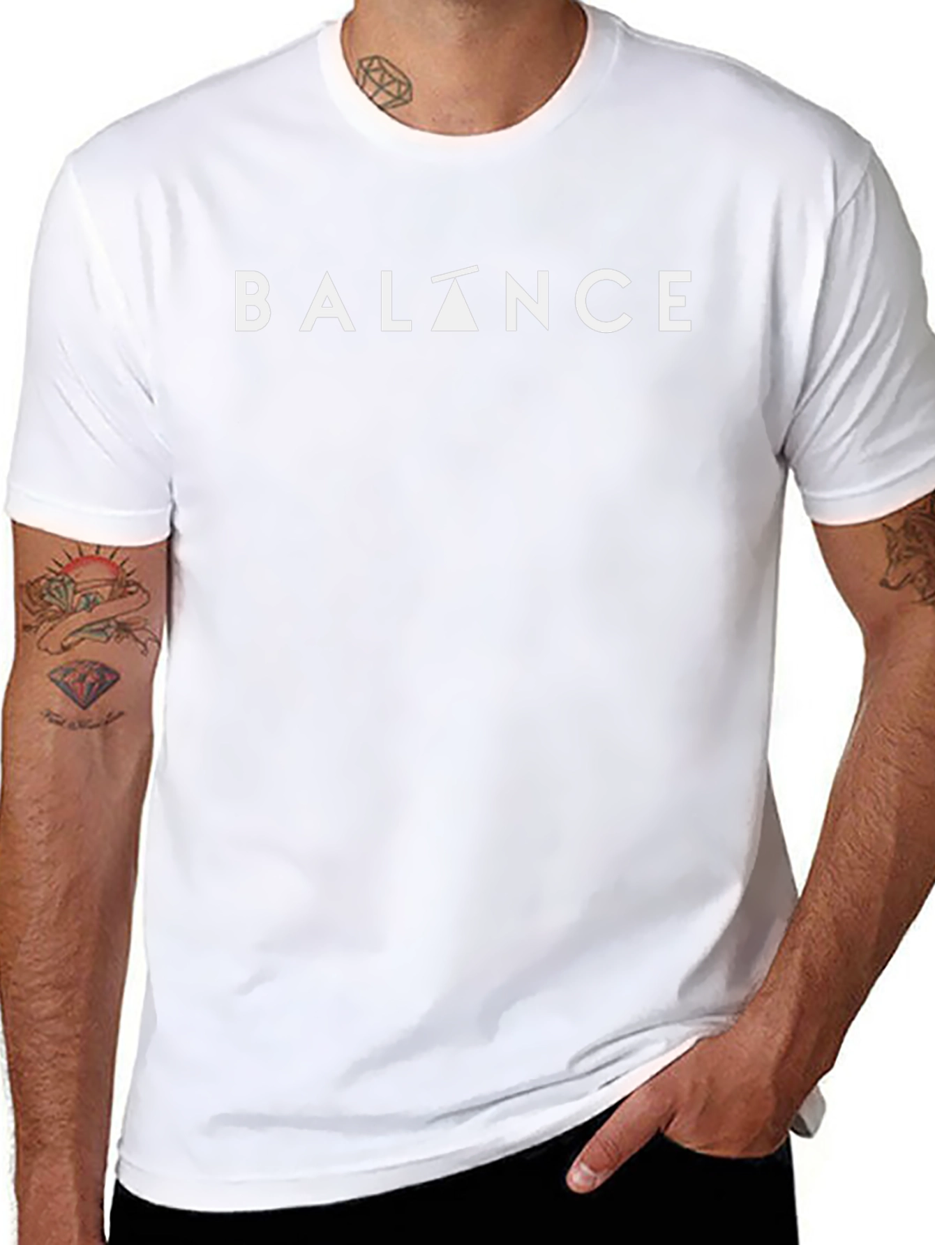 Balance Graphic Tee - Stylish Black Cotton Shirt