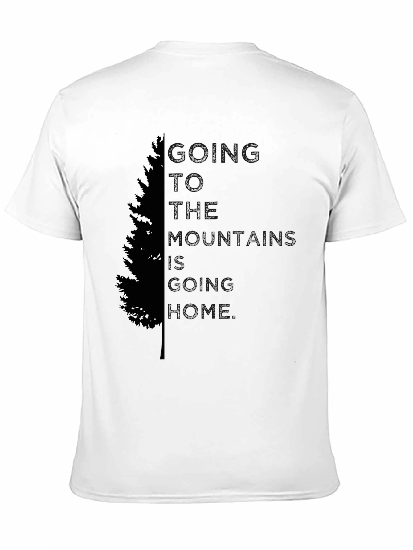 Mens Black Graphic Tree T-Shirt
