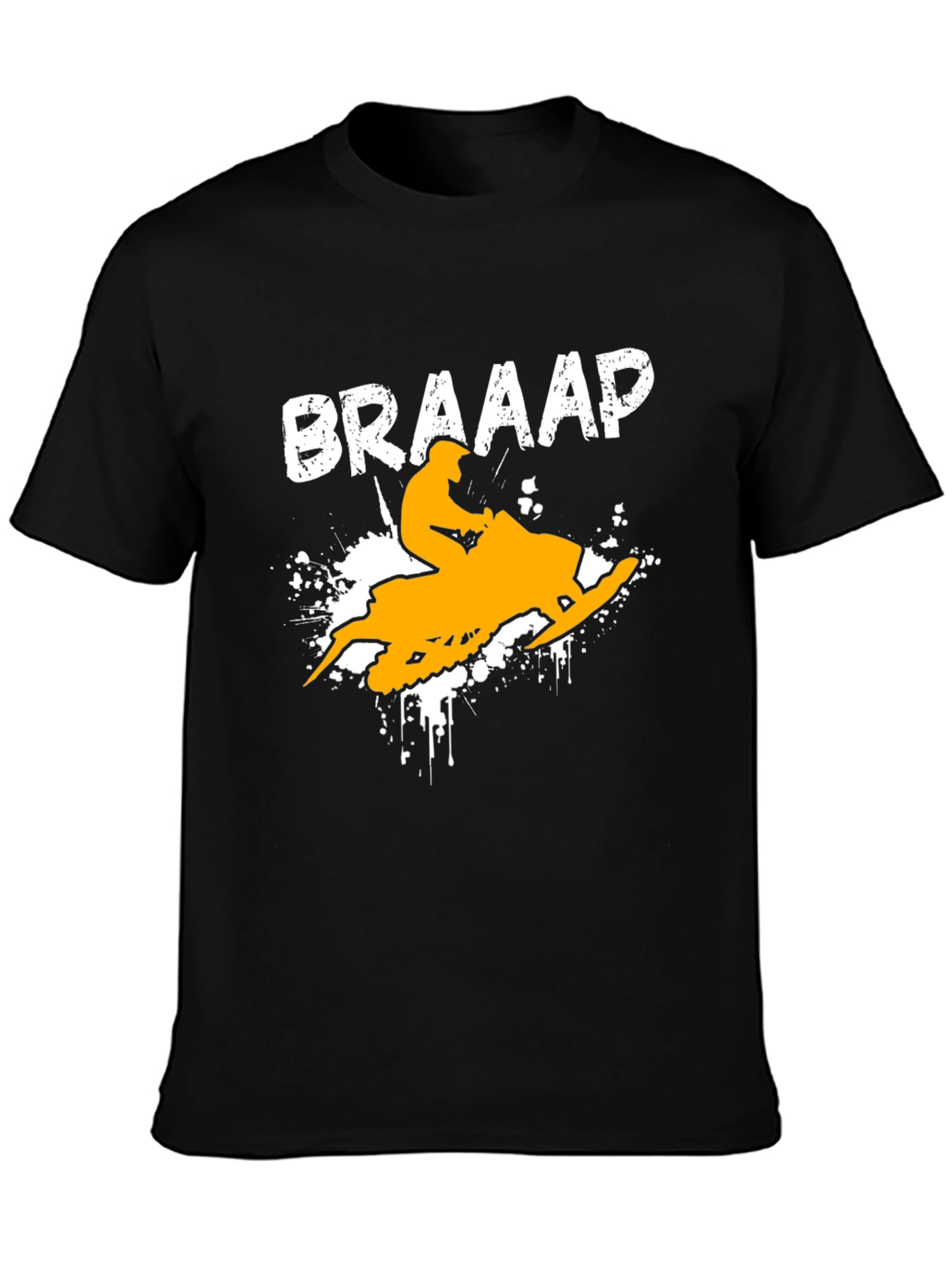 Braaap Snowmobile T-Shirt - Black