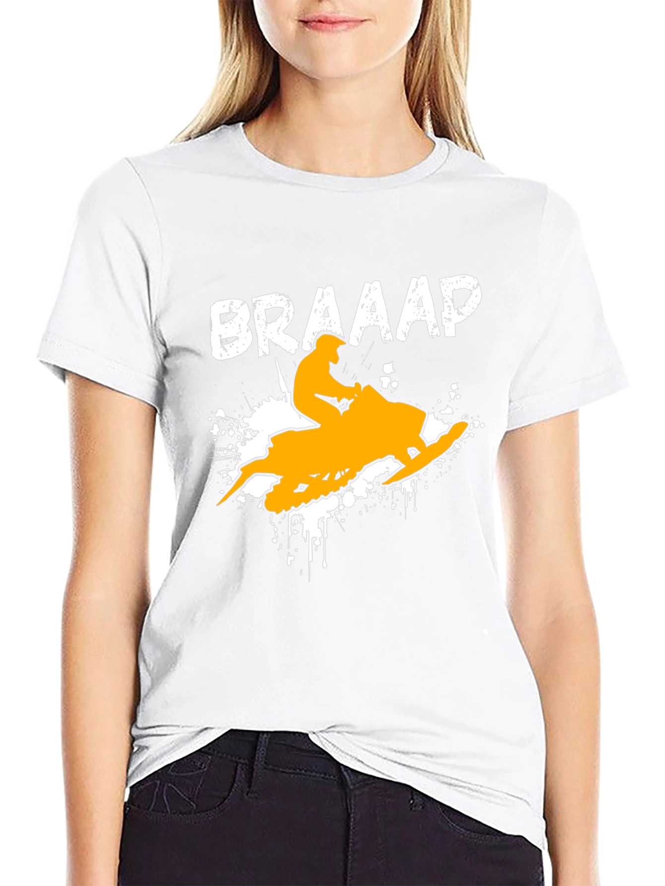 Braaap Snowmobile T-Shirt - Black