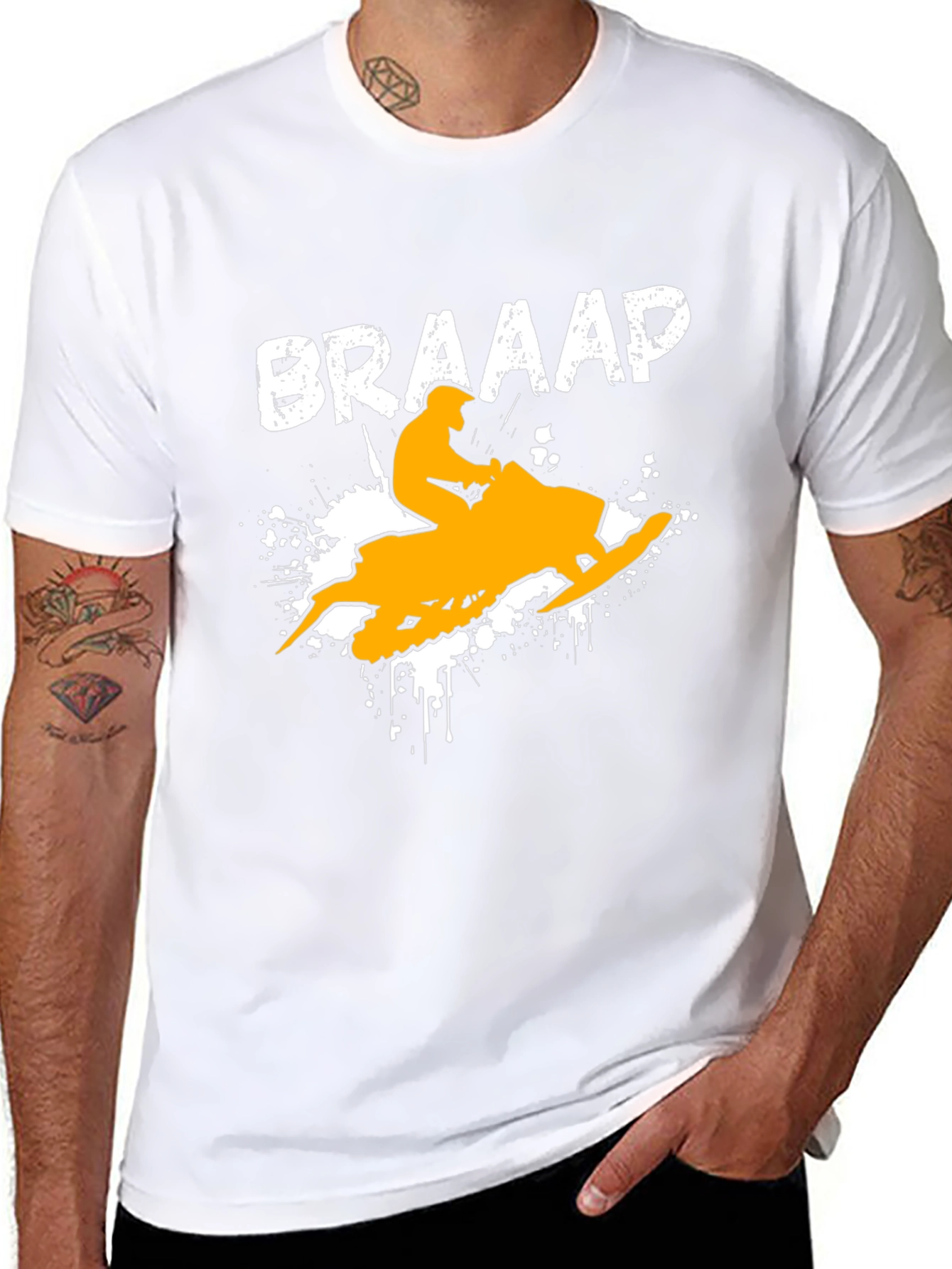 Braaap Snowmobile T-Shirt - Black