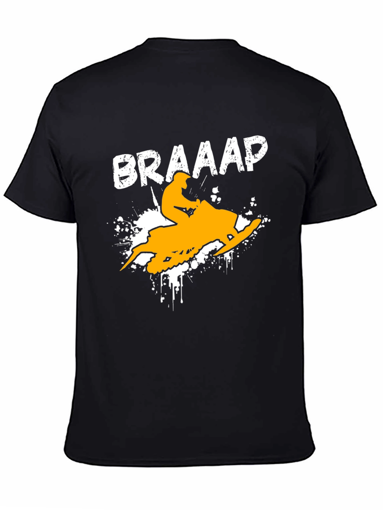 Braaap Snowmobile T-Shirt - Black