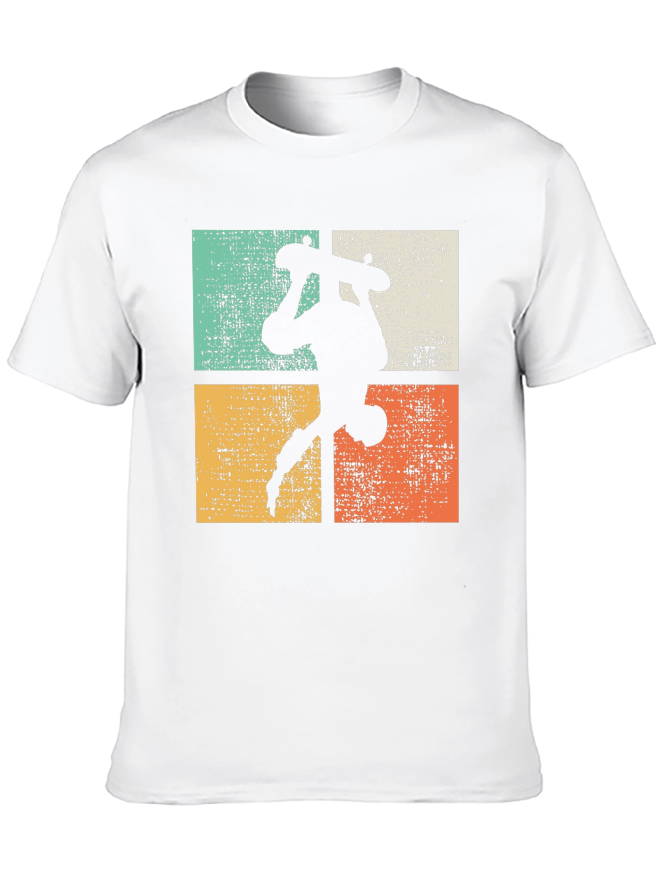 Retro Skateboard Silhouette Graphic Tee