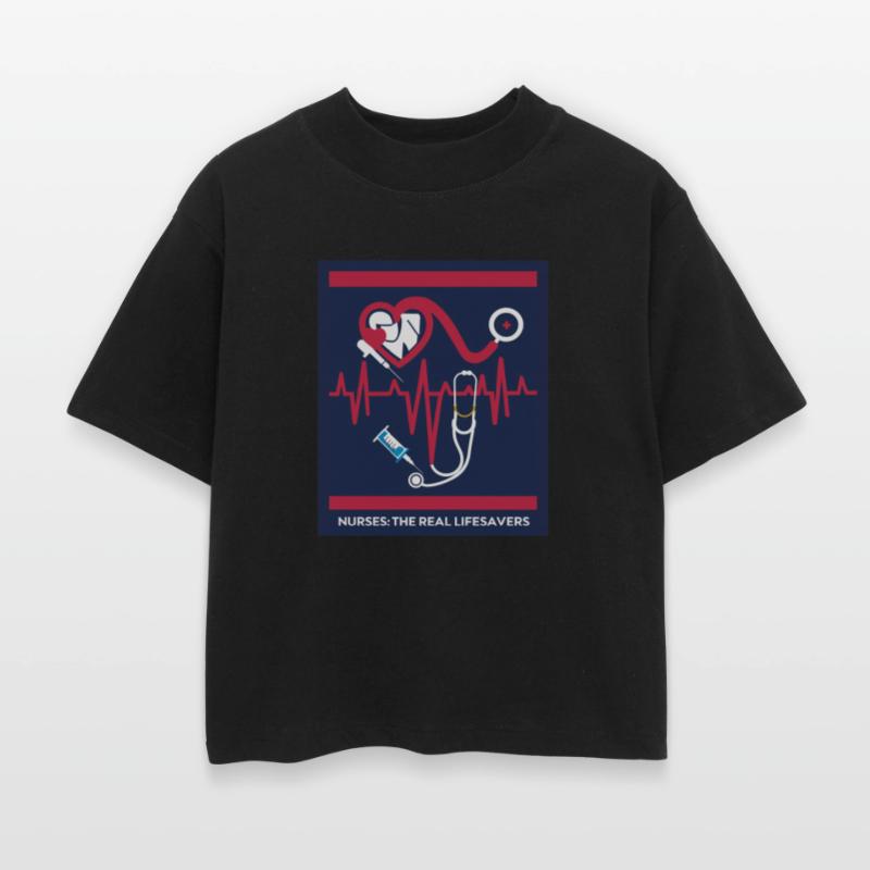 Registered Nurse RN T-Shirt Heartbeat Line Design